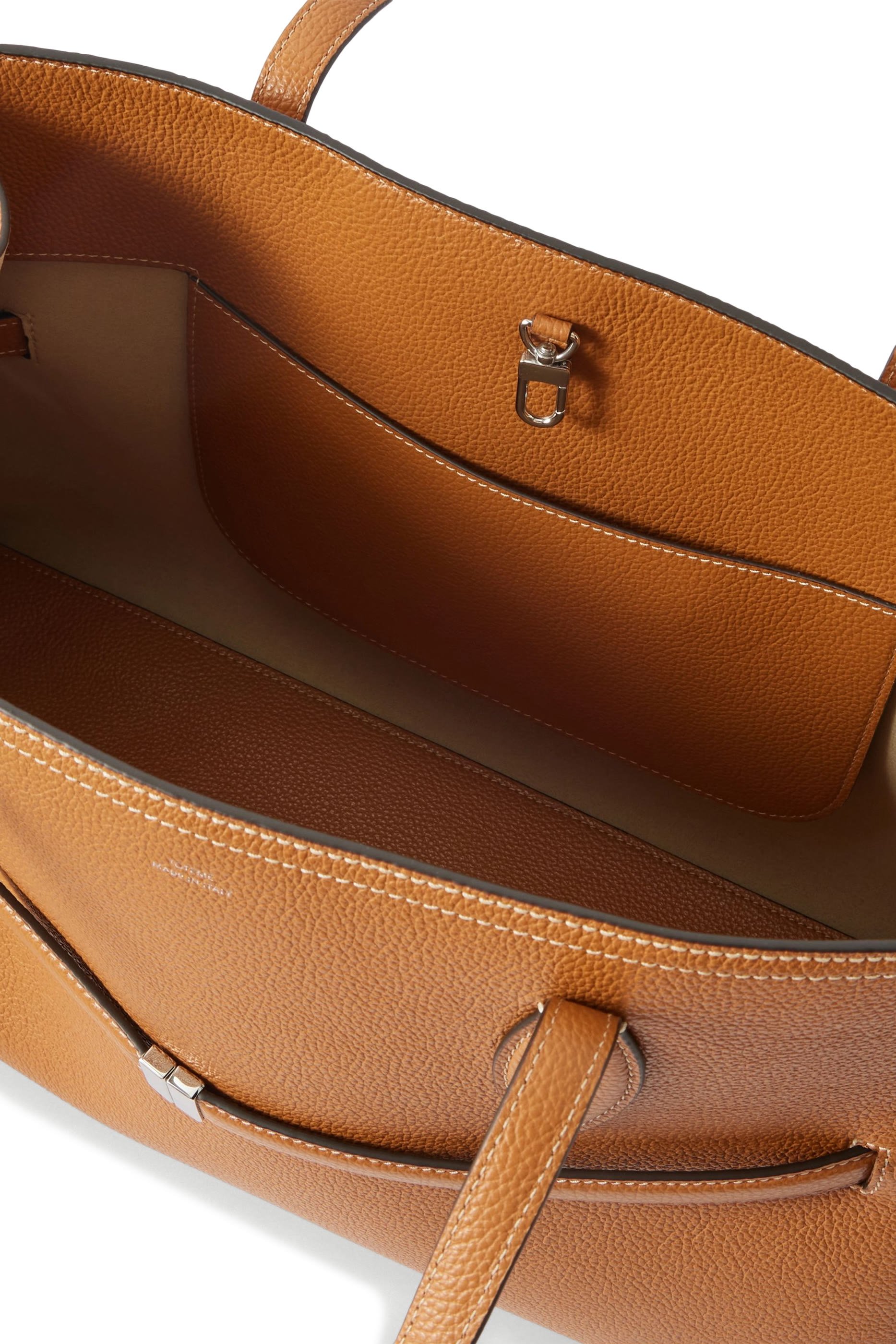 Grained-Leather Lounge Tote Bag