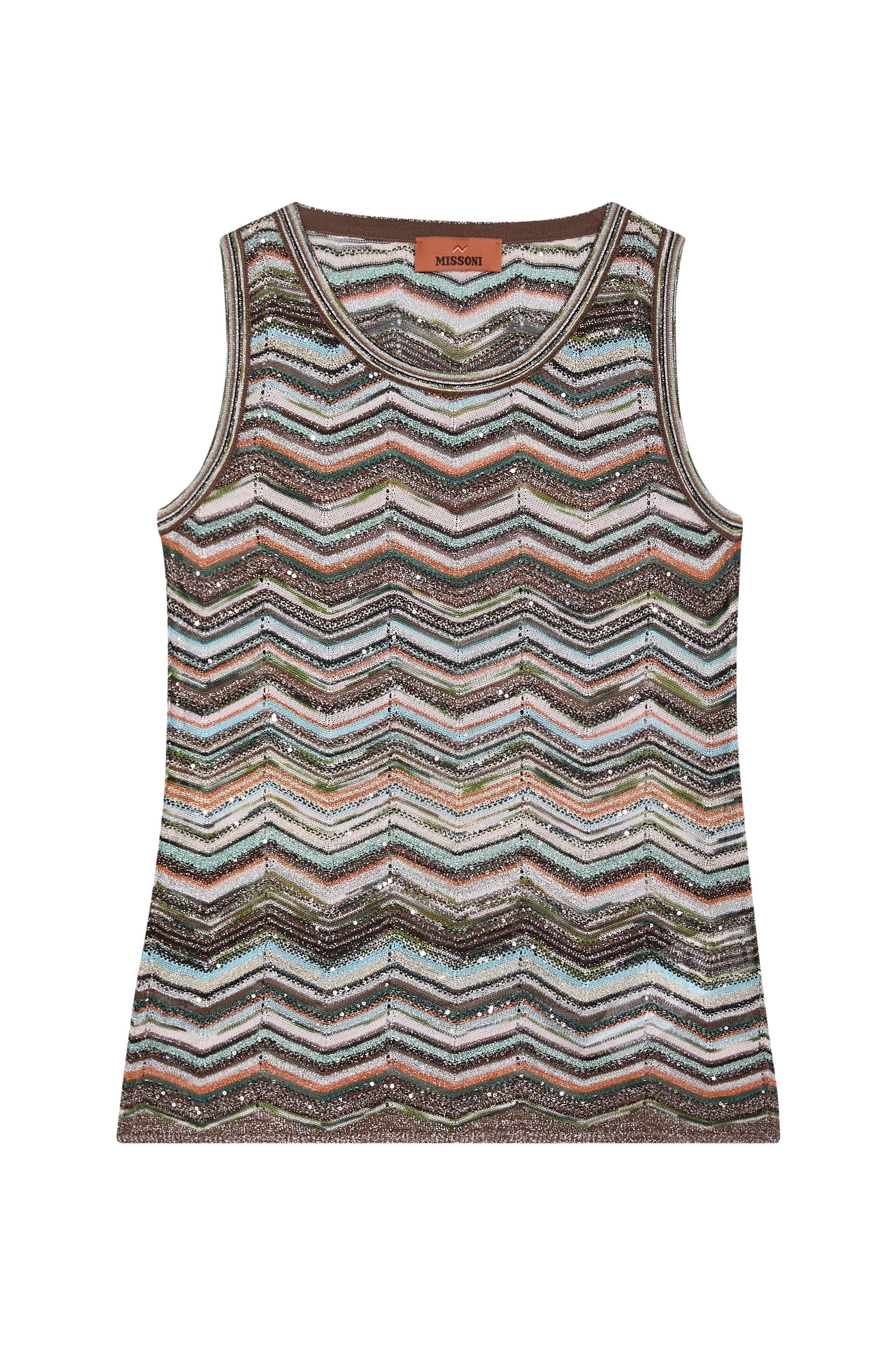 Chevron Sequined Top