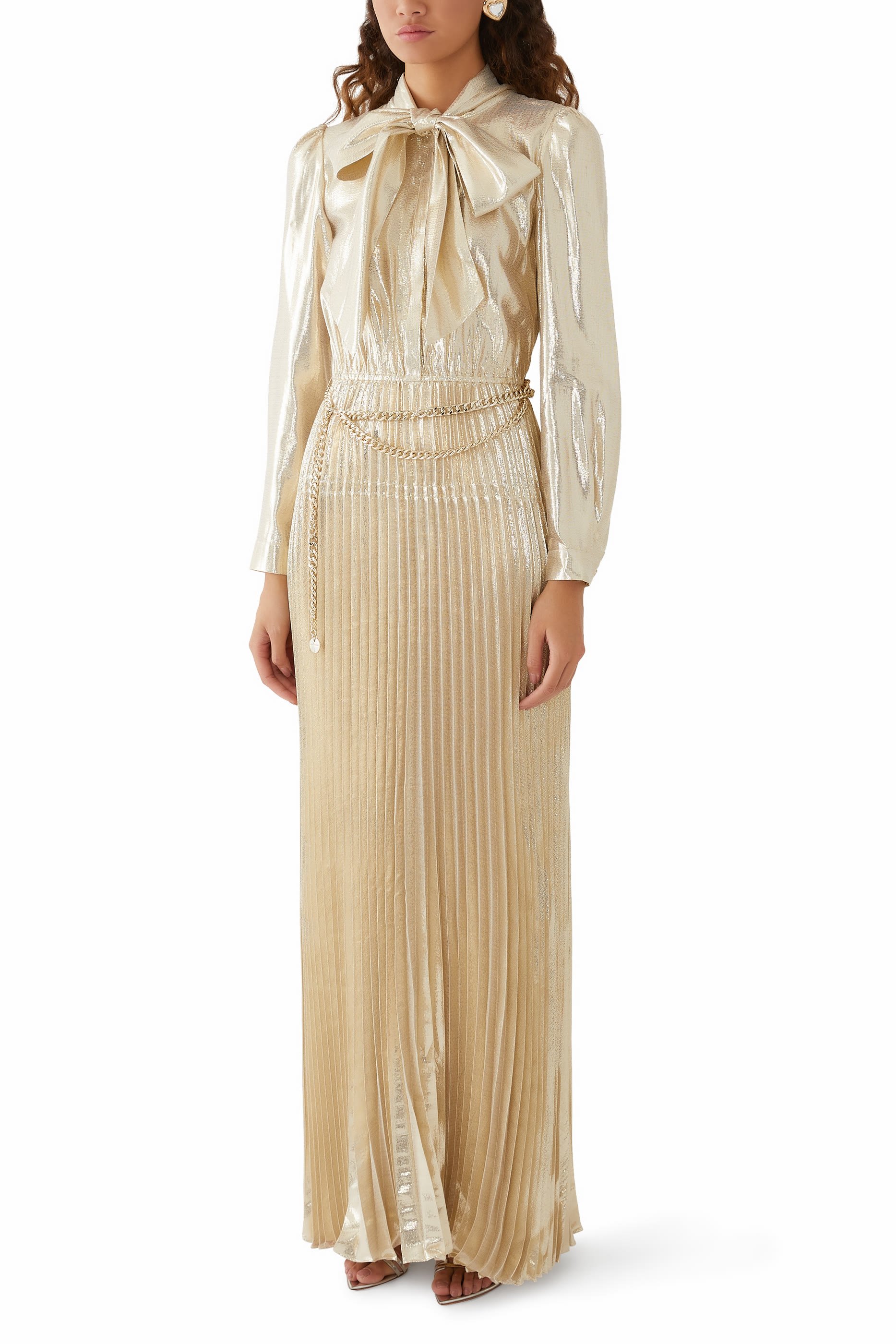 Pussy Bow Maxi Dress