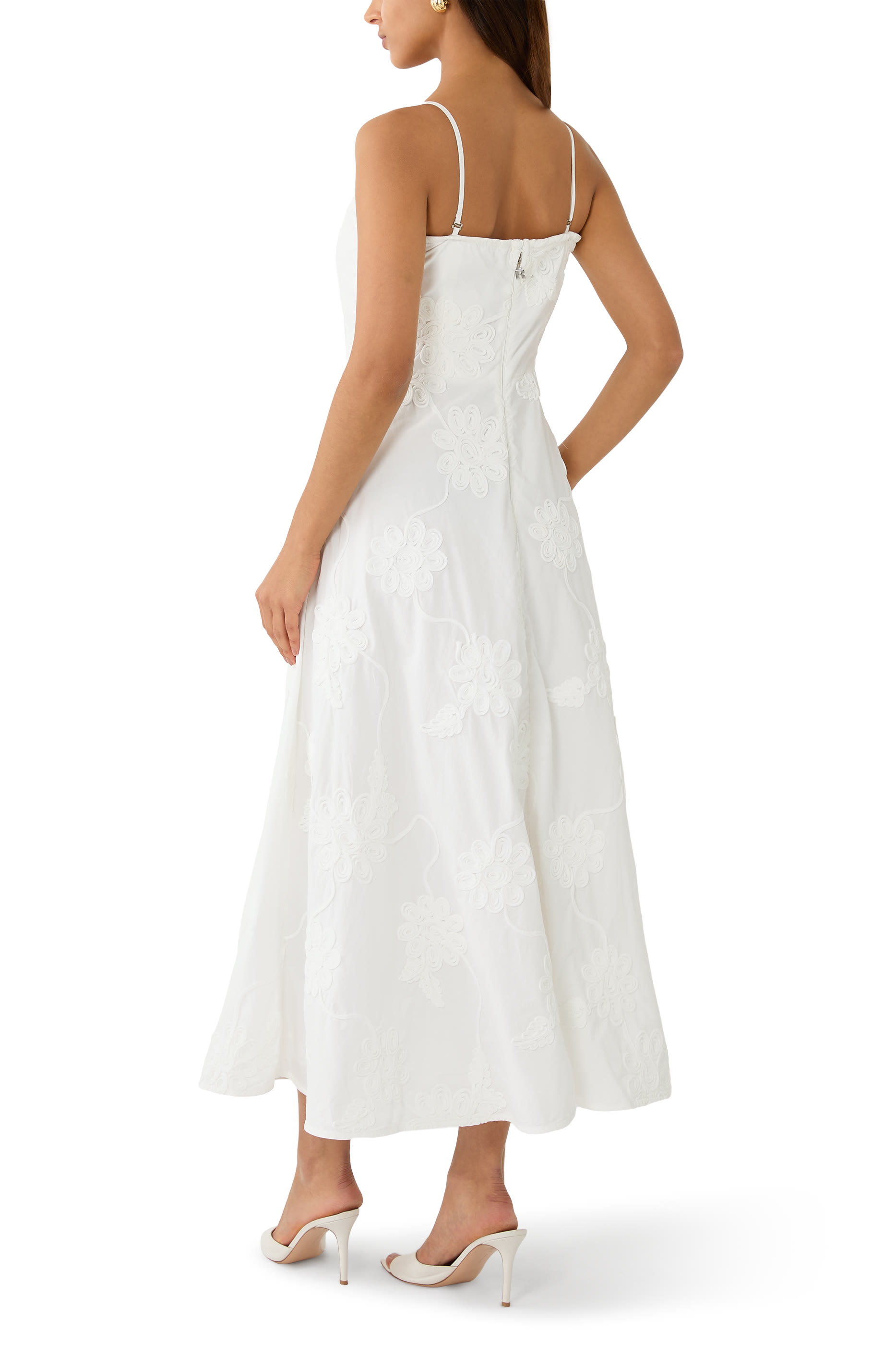 Floral-Embroidered Dress