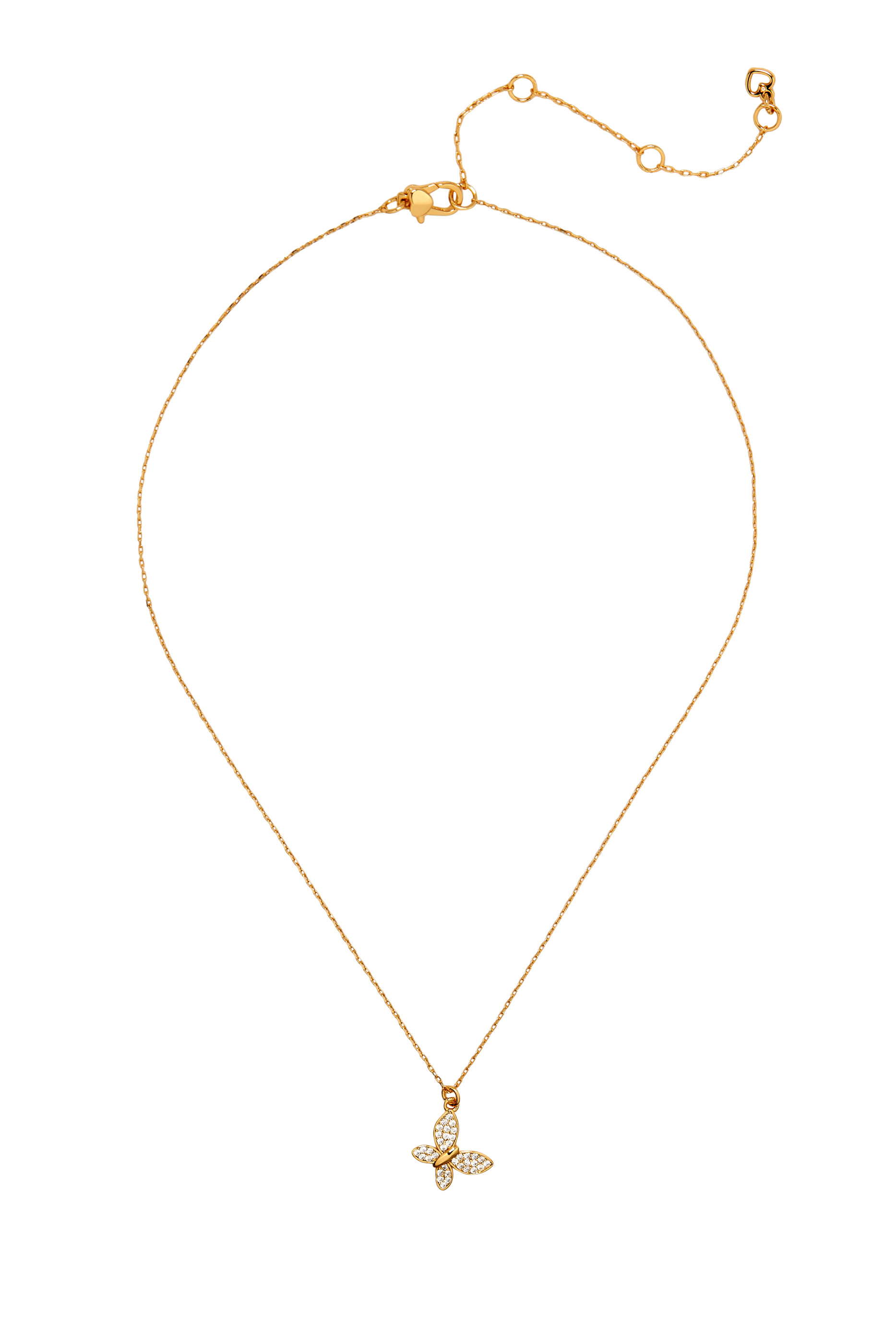 Lucky Charm Pave Butterfly Pendant