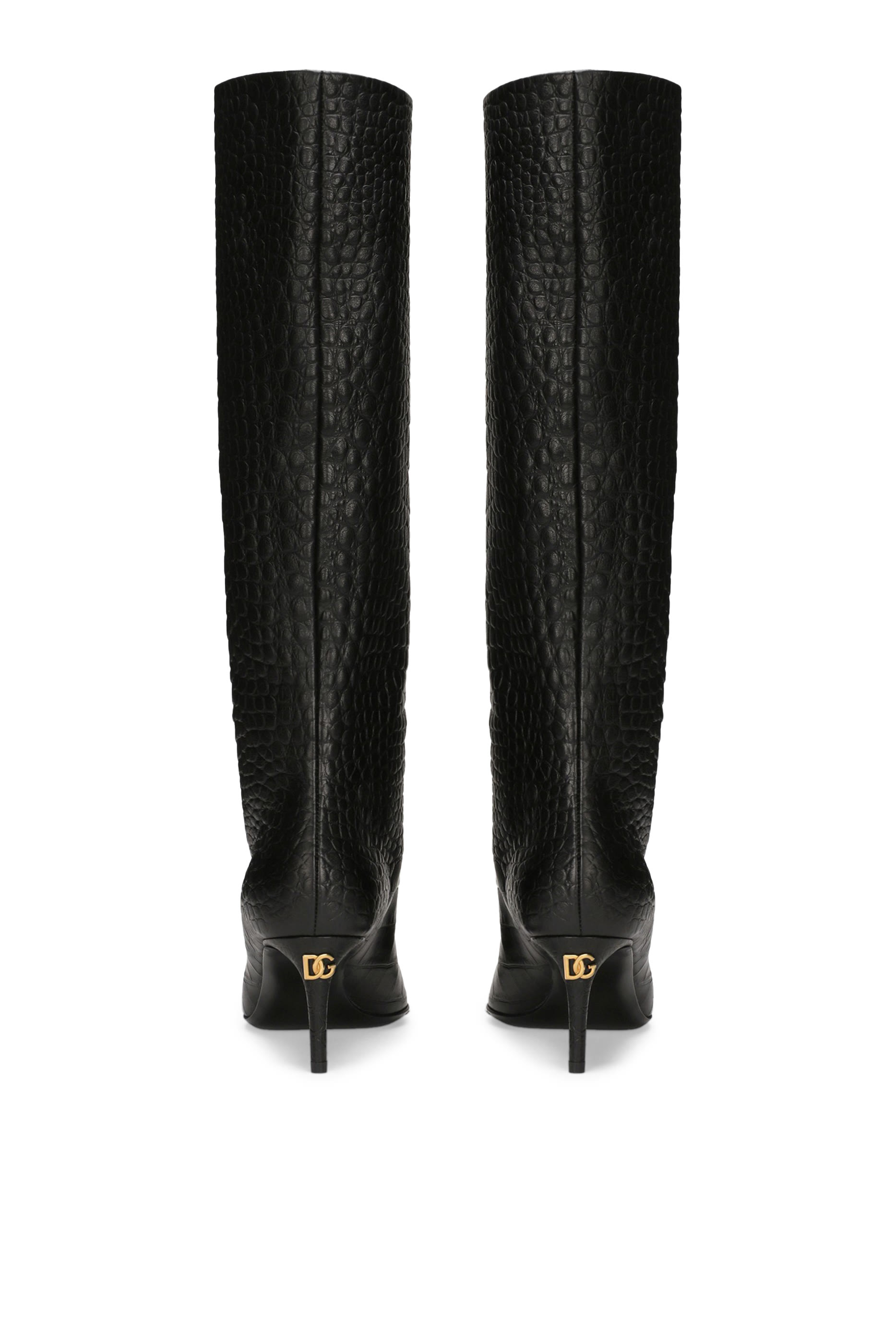 Crocodile-Print 105 Calfskin Boots