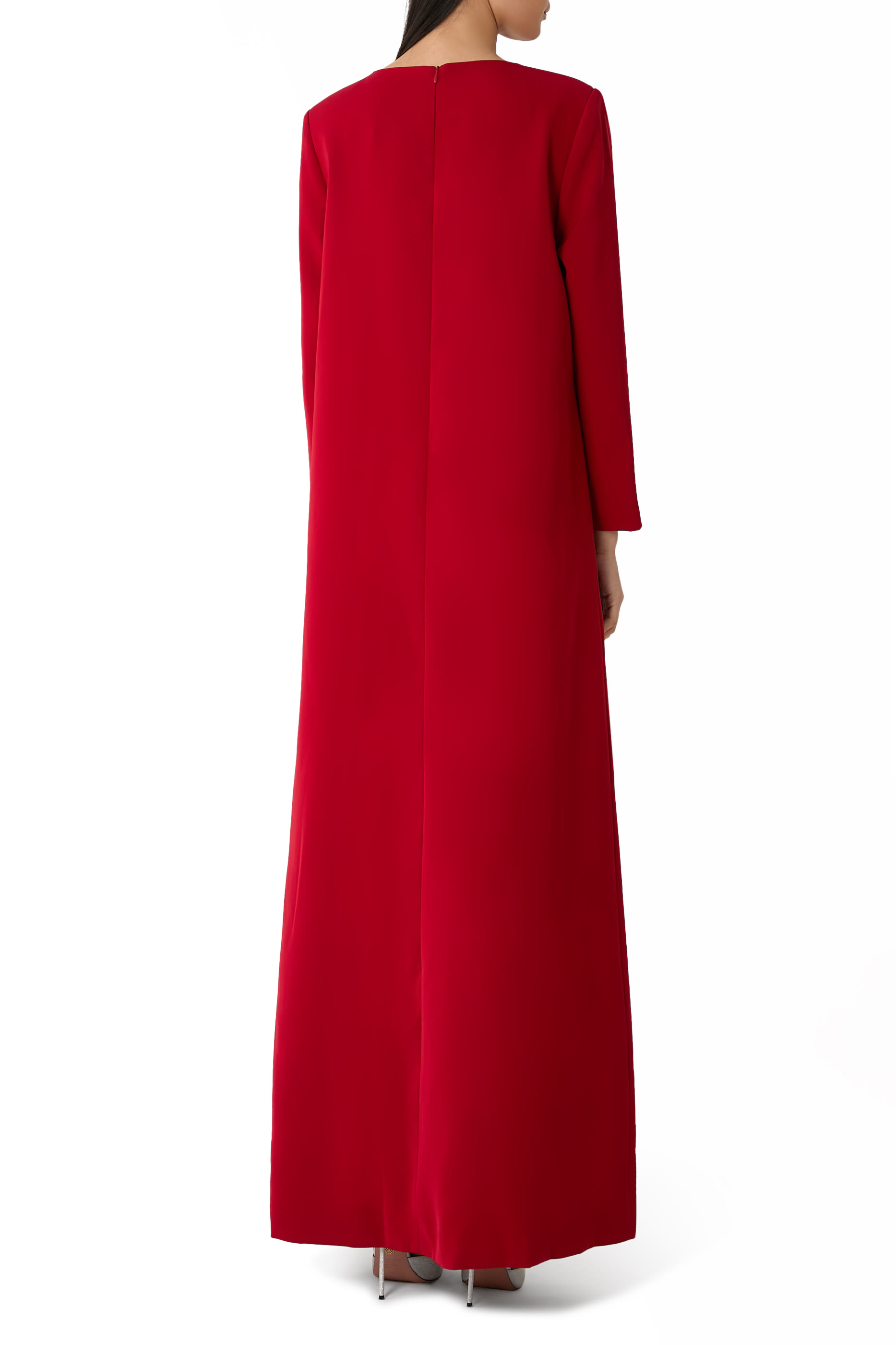 Long Sleeve Beaded Gown