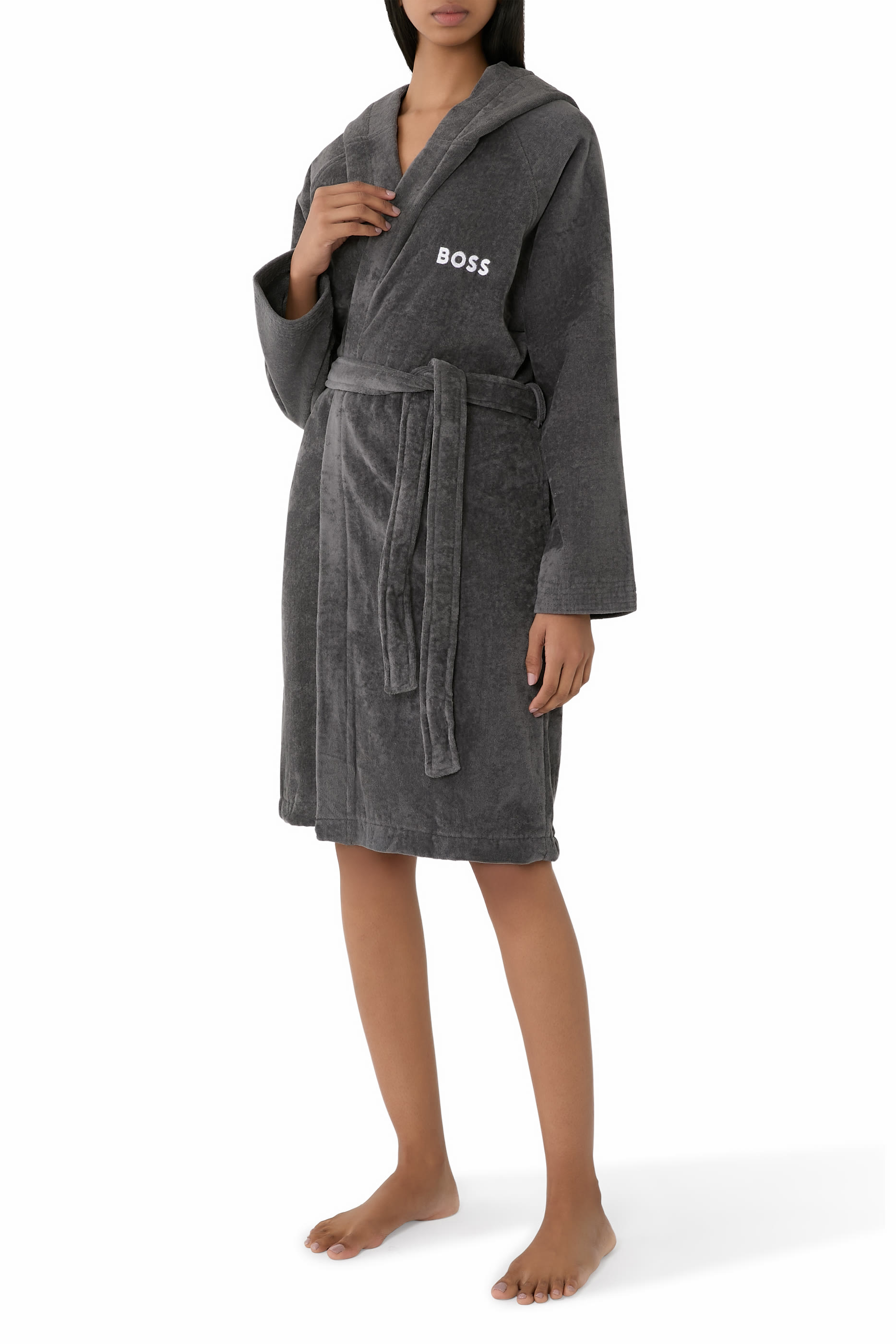 Plain Logo Bathrobe