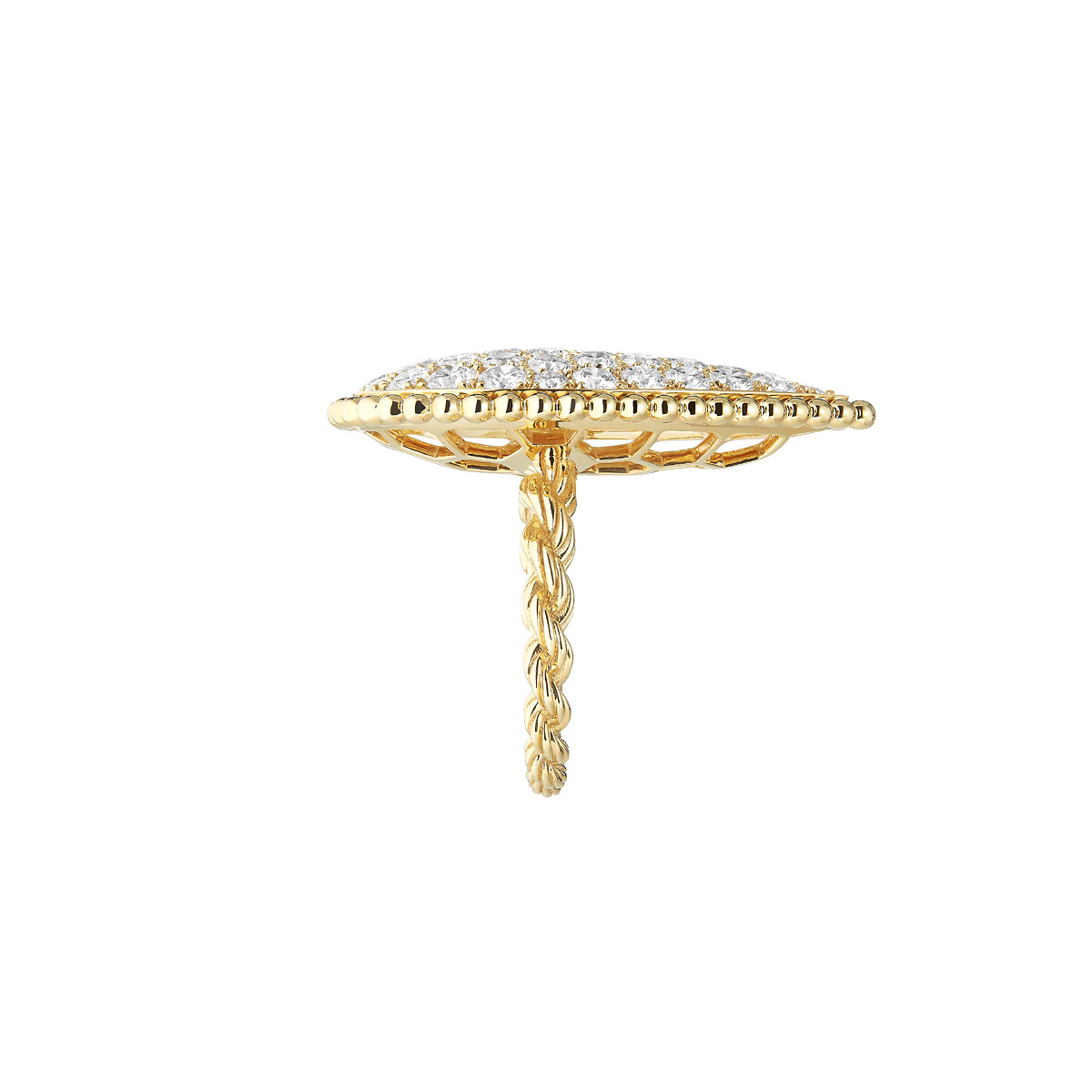 Serpent Boh&egrave;me XL Motif Ring, 18k Yellow Gold & Diamonds