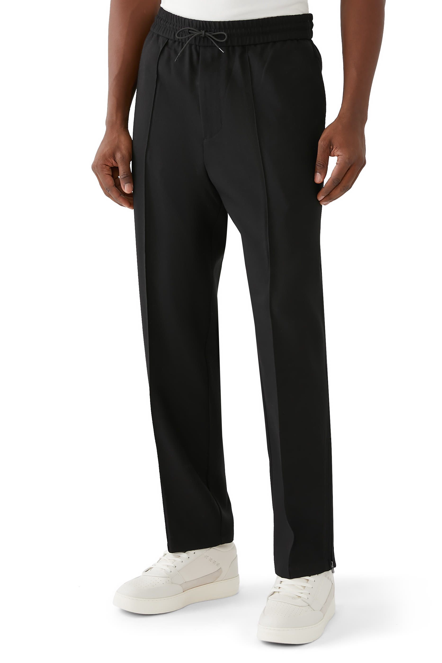 Wool-Blend Drawstring Pants