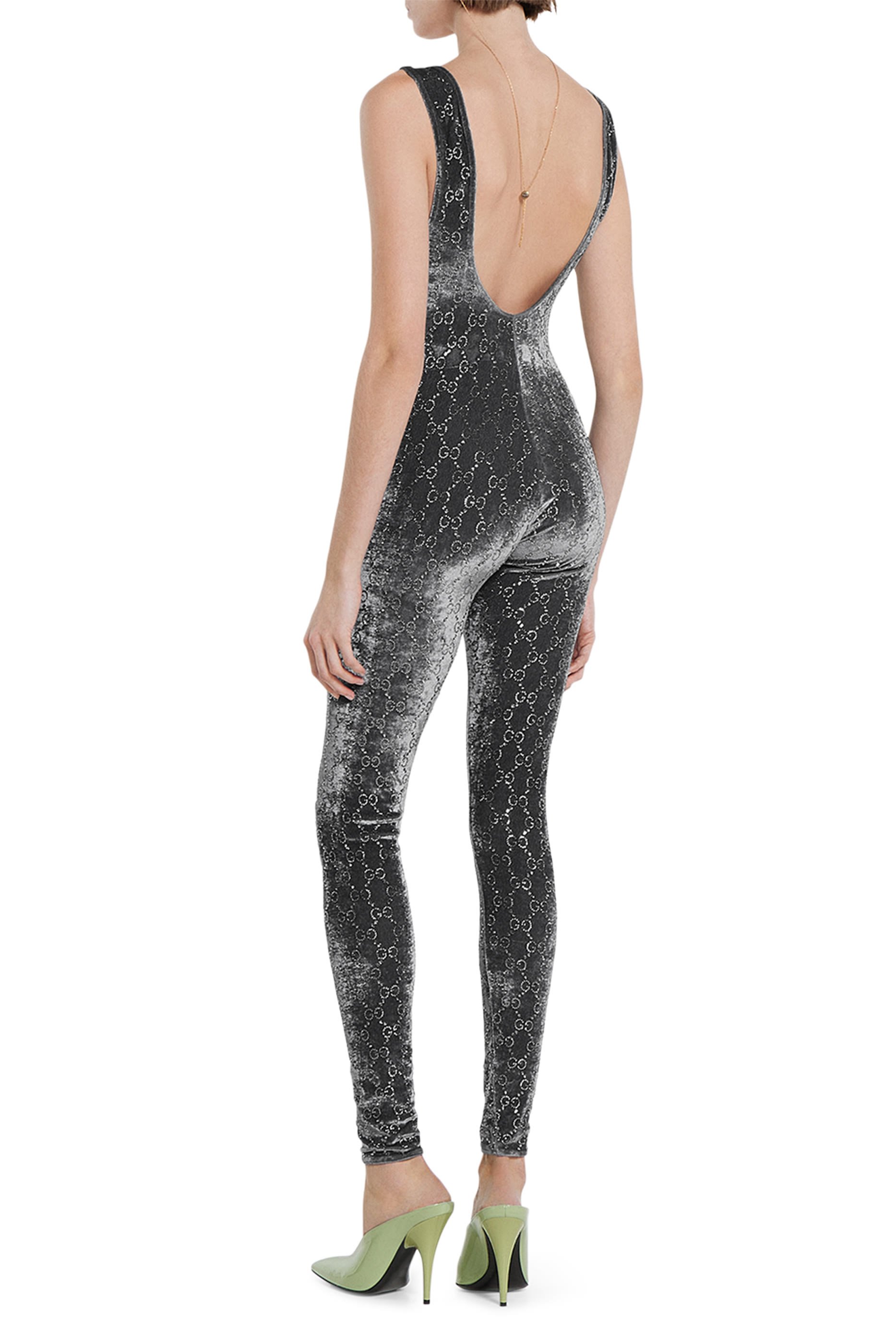 GG Crystal Embroidered Jumpsuit