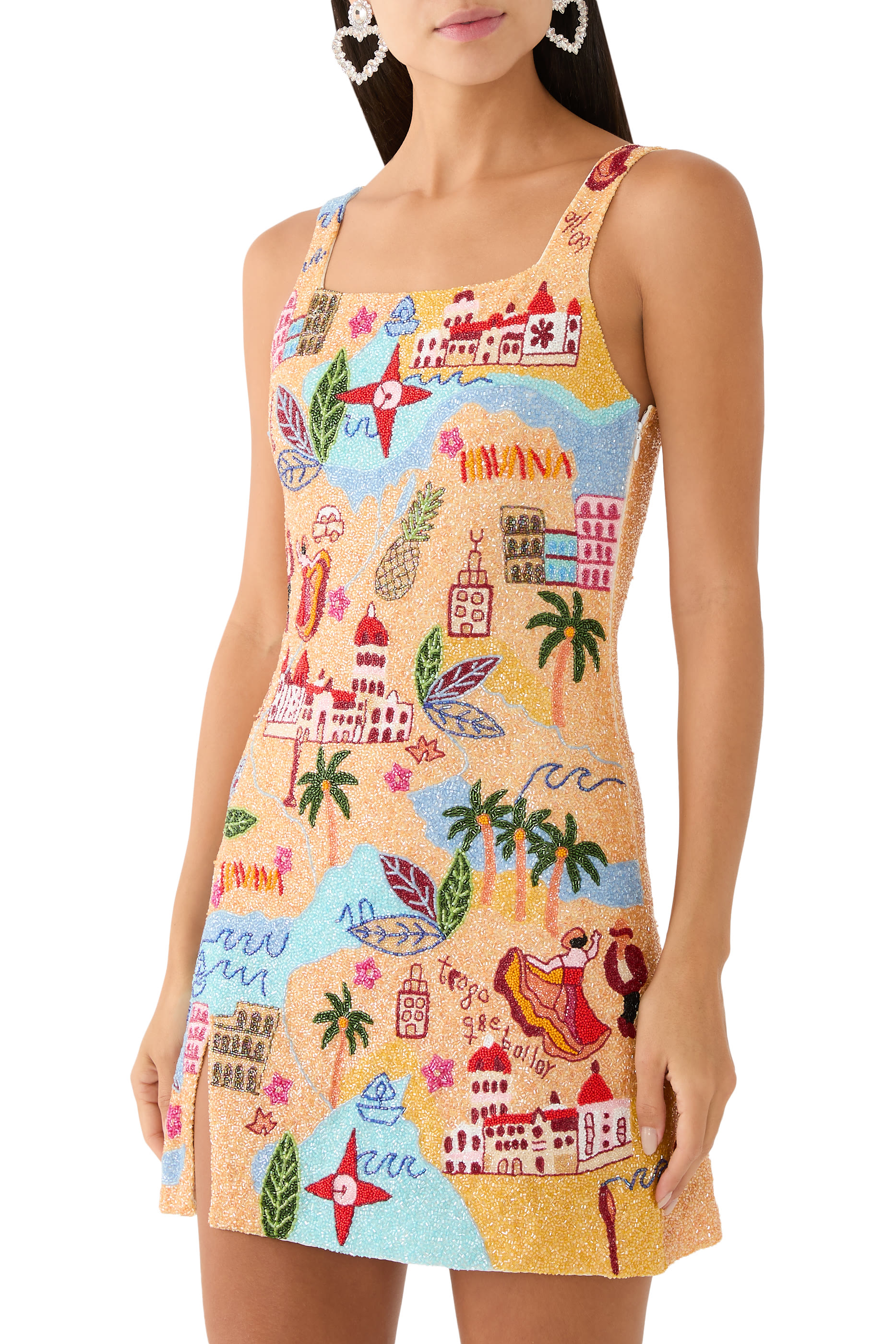 Havana Beaded Mini Dress 
