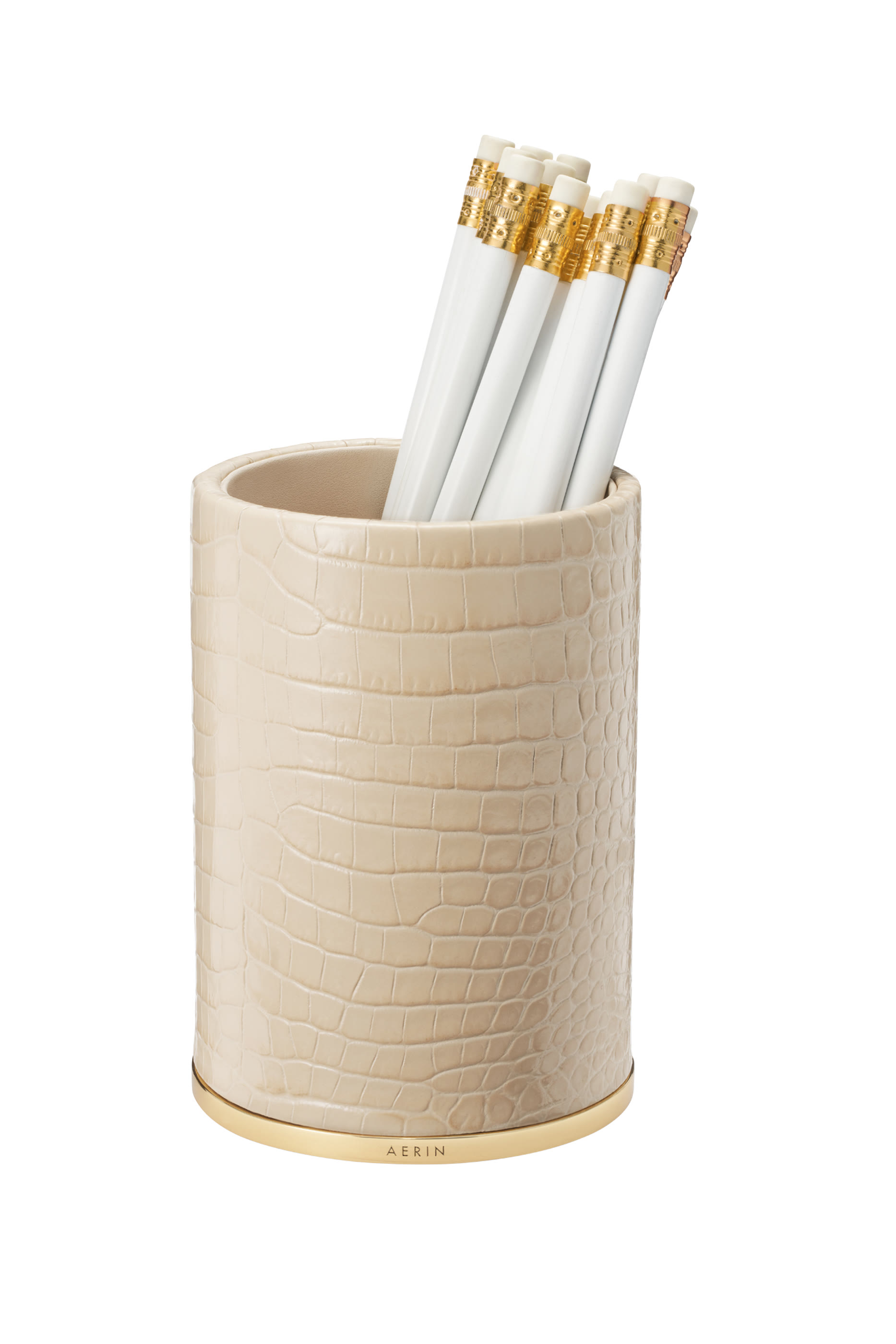 Classic Croc Leather Pencil Cup