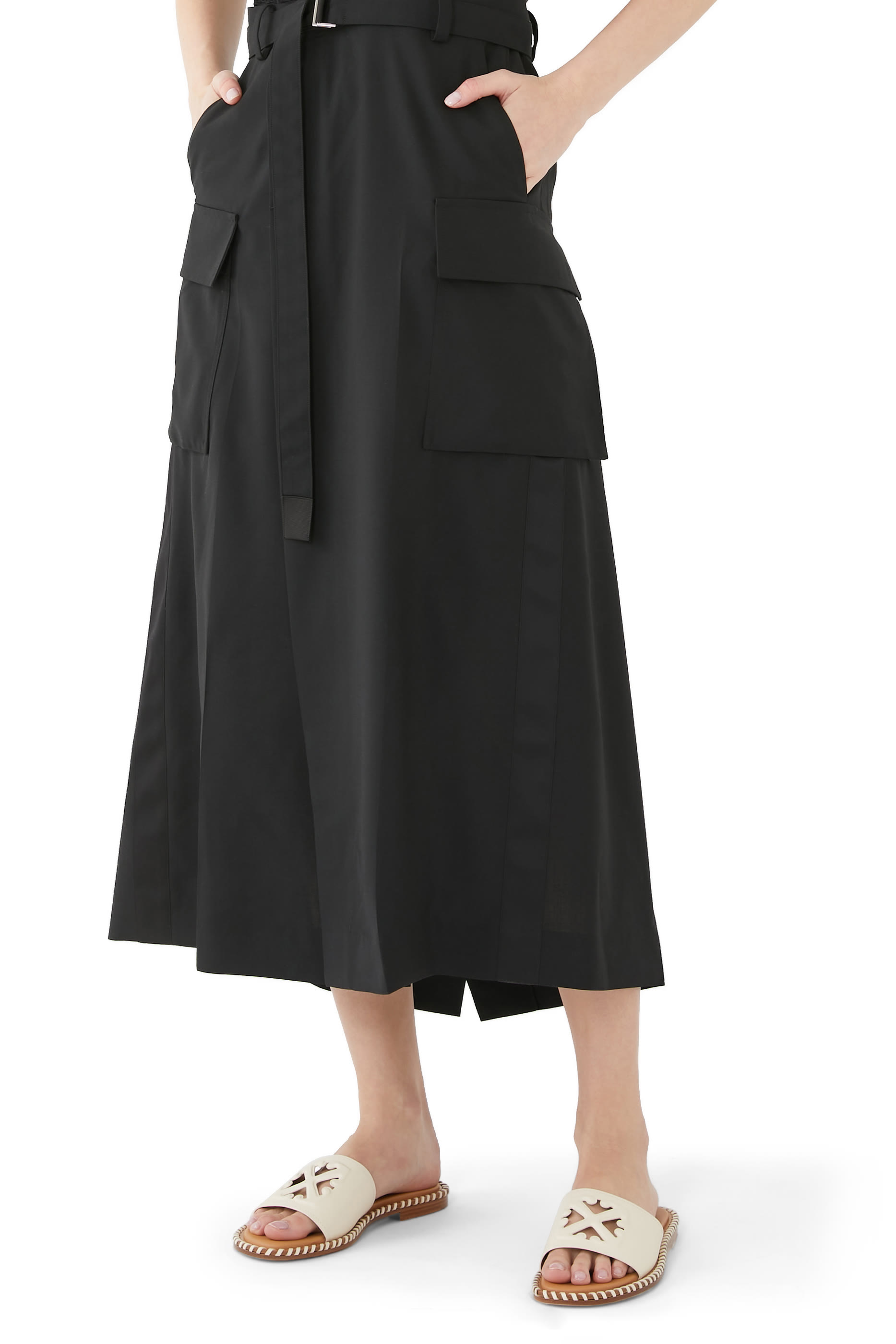 Twist Embossed Arrow Leather Slides