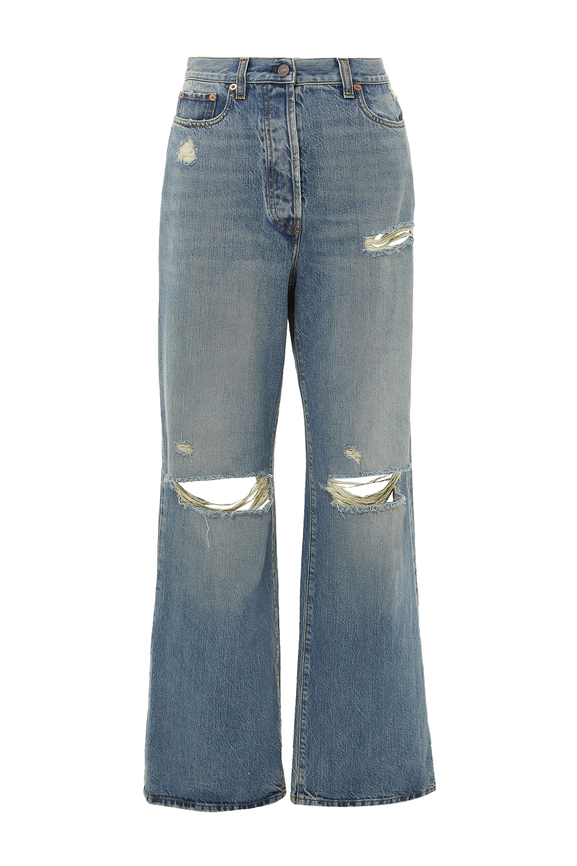 Ripped Eco Washed Organic Denim Pant
