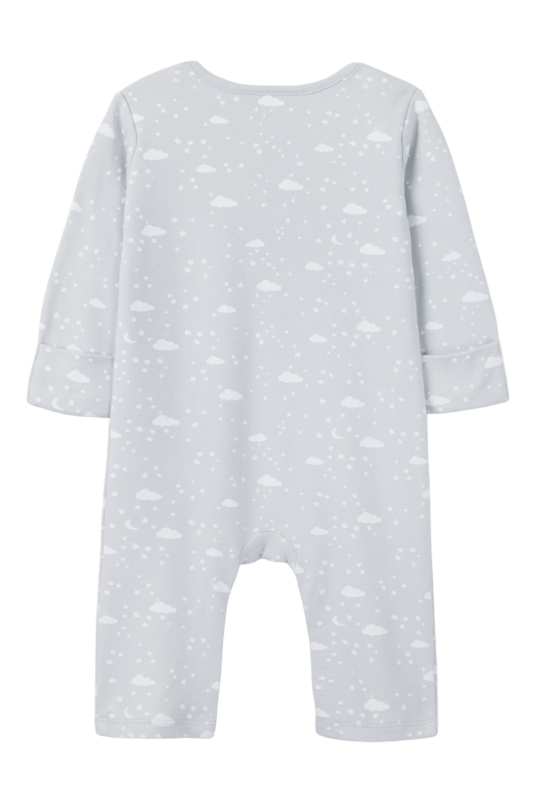 Kids Organic Cotton Cloud & Star Envelope Neck Sleepsuit