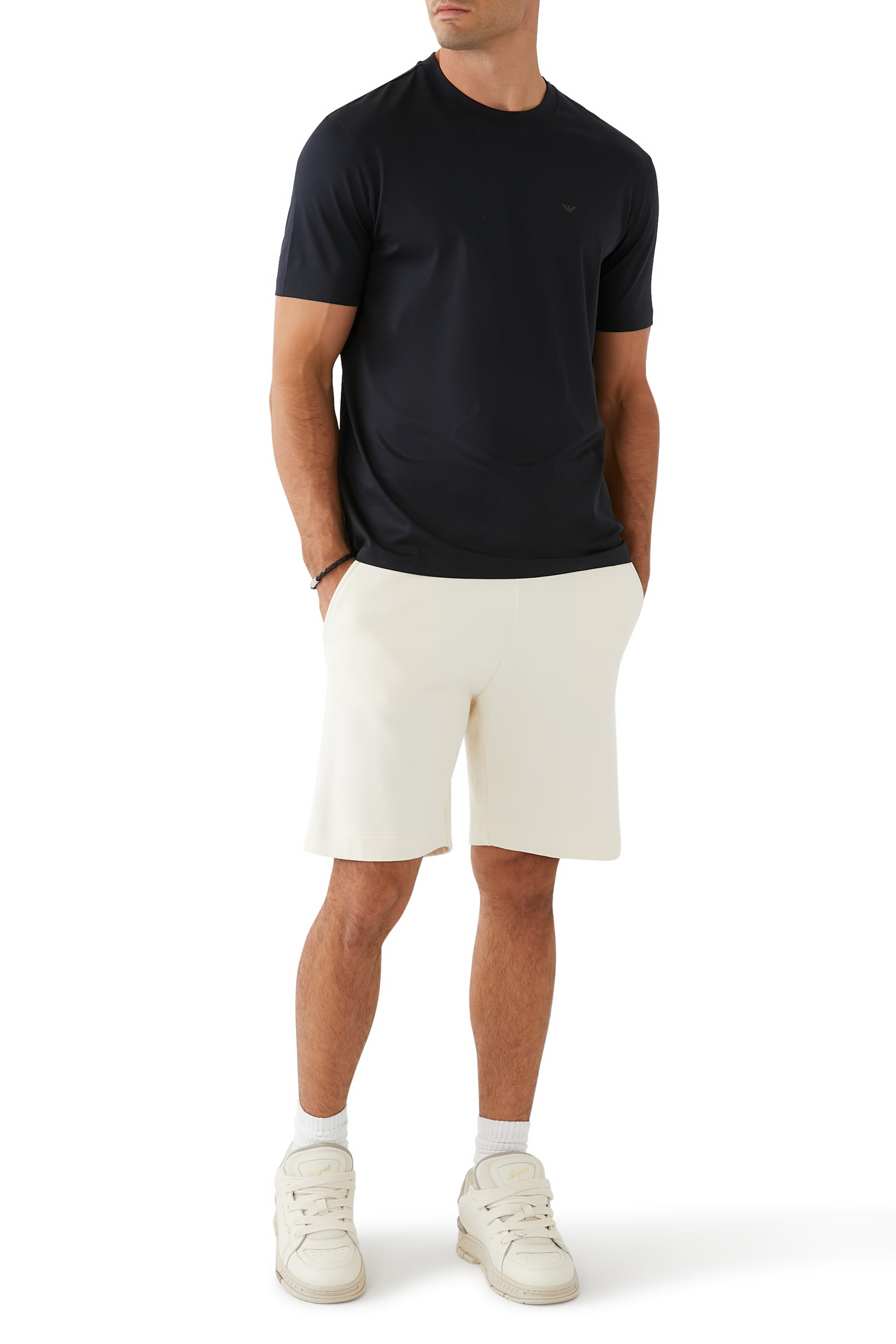 Plain Cotton-Lyocell T-Shirt