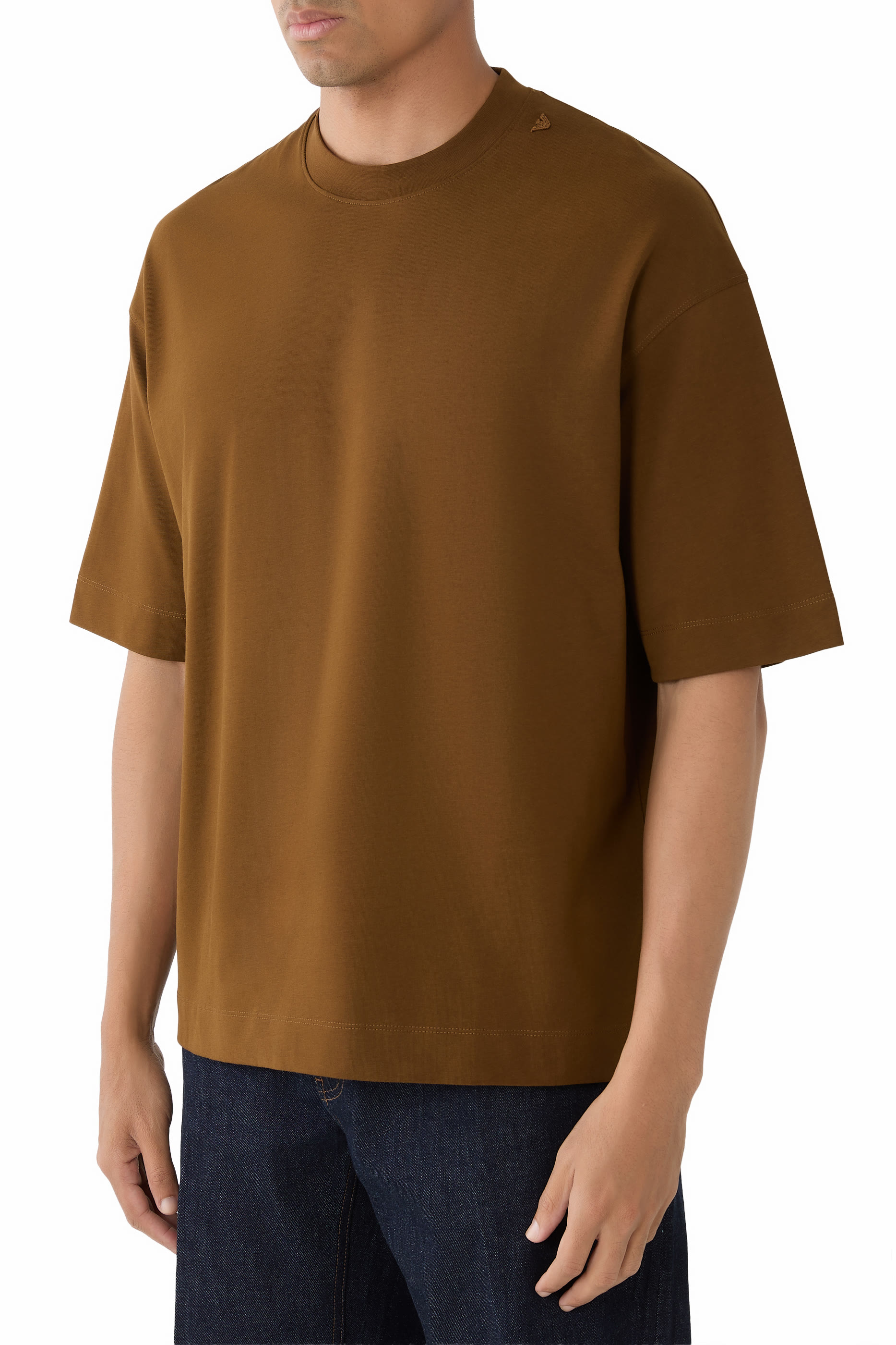 Micro Eagle Logo Collar T-Shirt