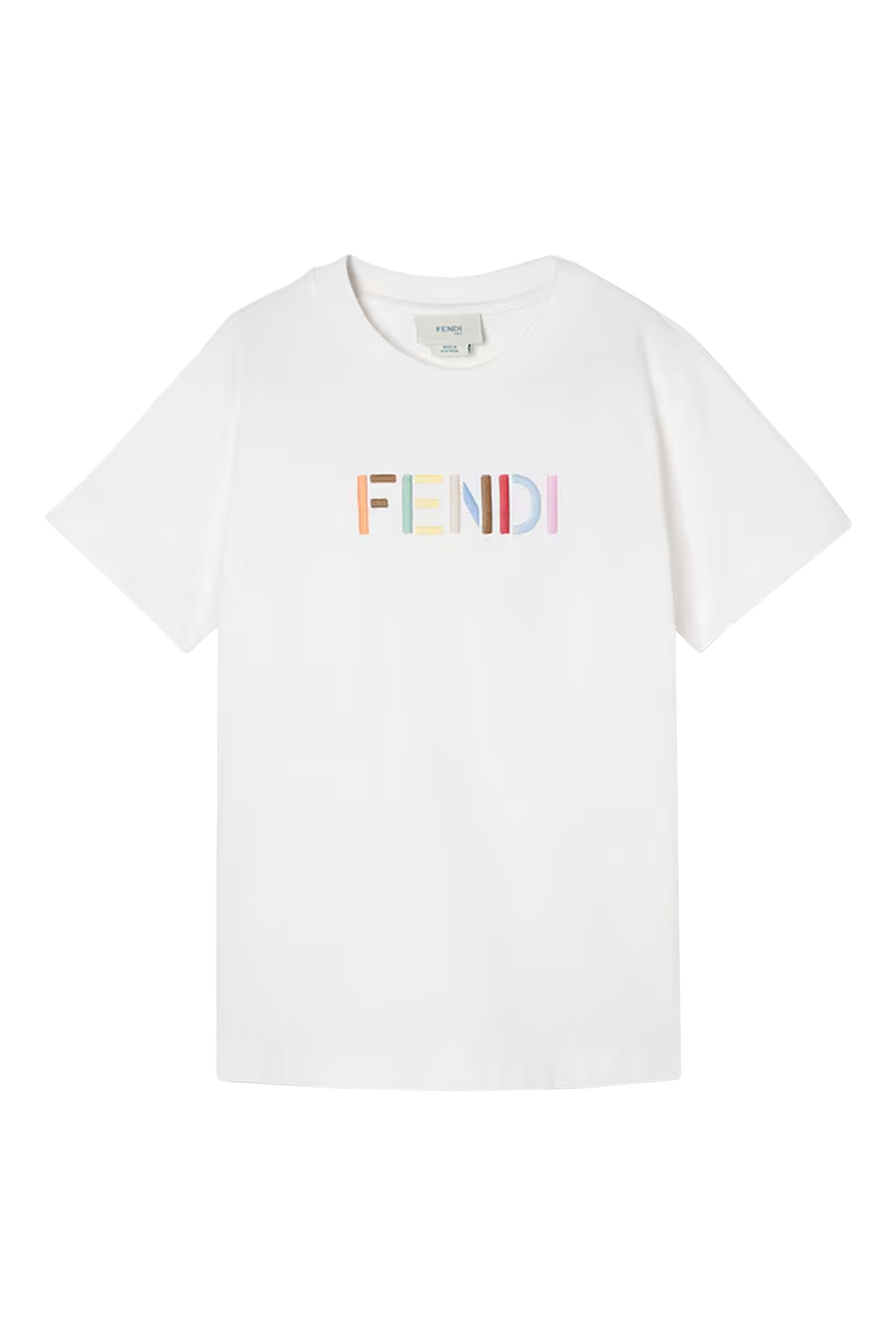 Kids Cotton T-Shirt with Multicolor Embroidery 