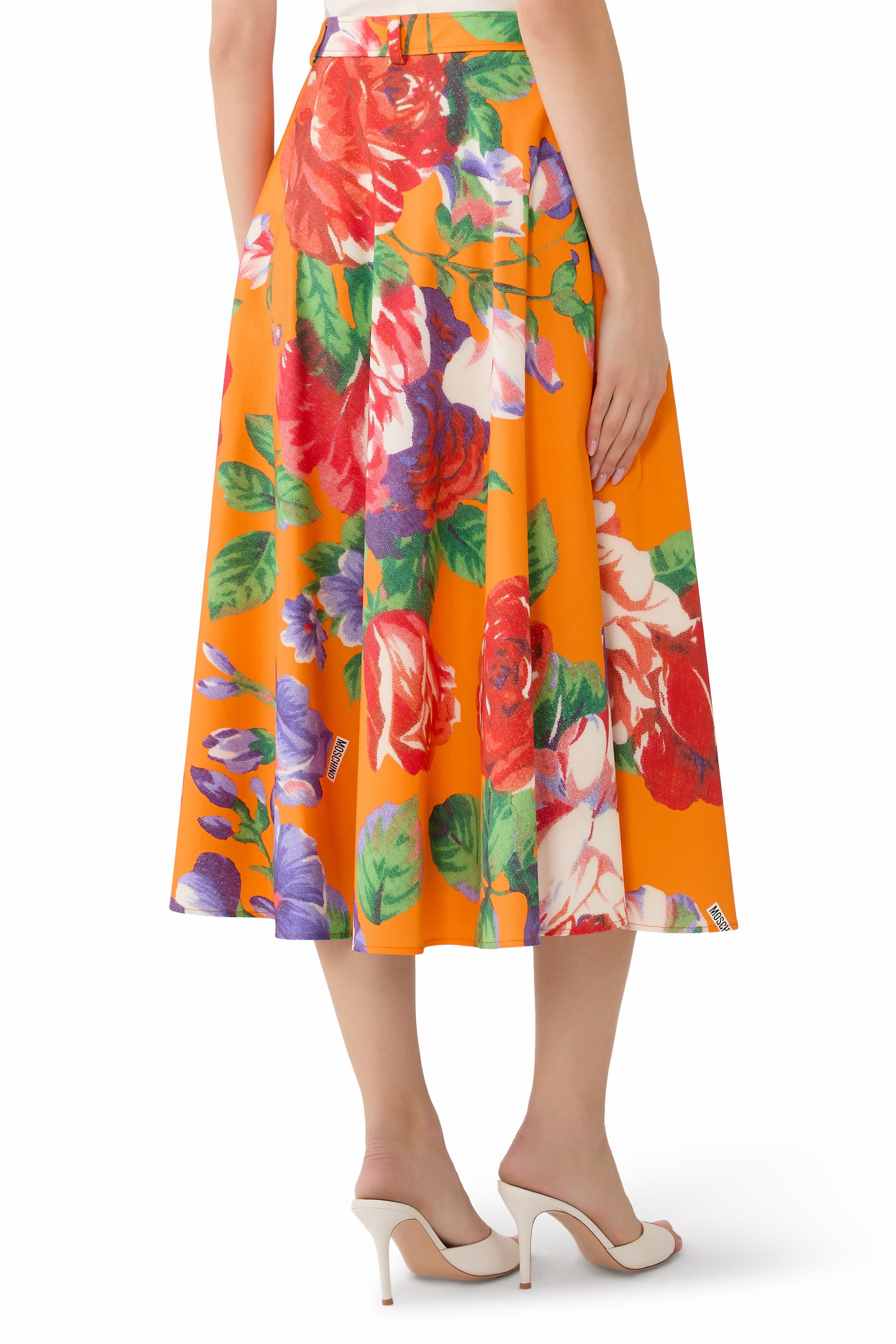 Printed Stretch Cotton Skirt