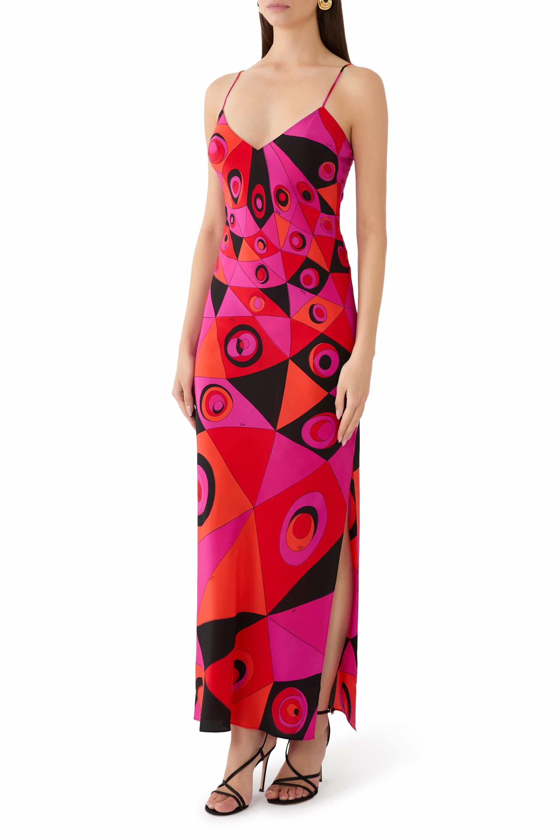 Long Cr&ecirc;pe de Chine Dress