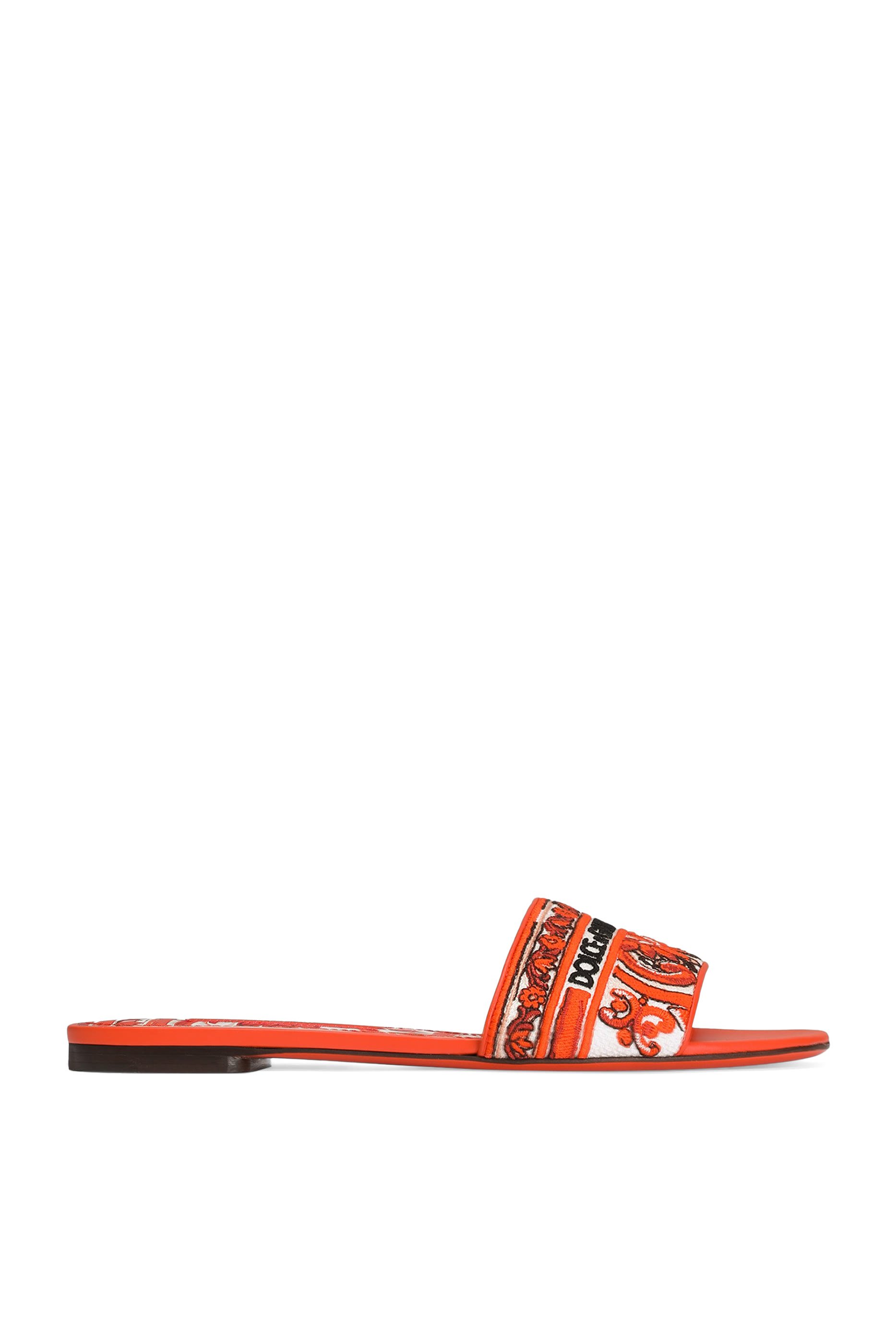 Majolica Embroidery Flat Slippers