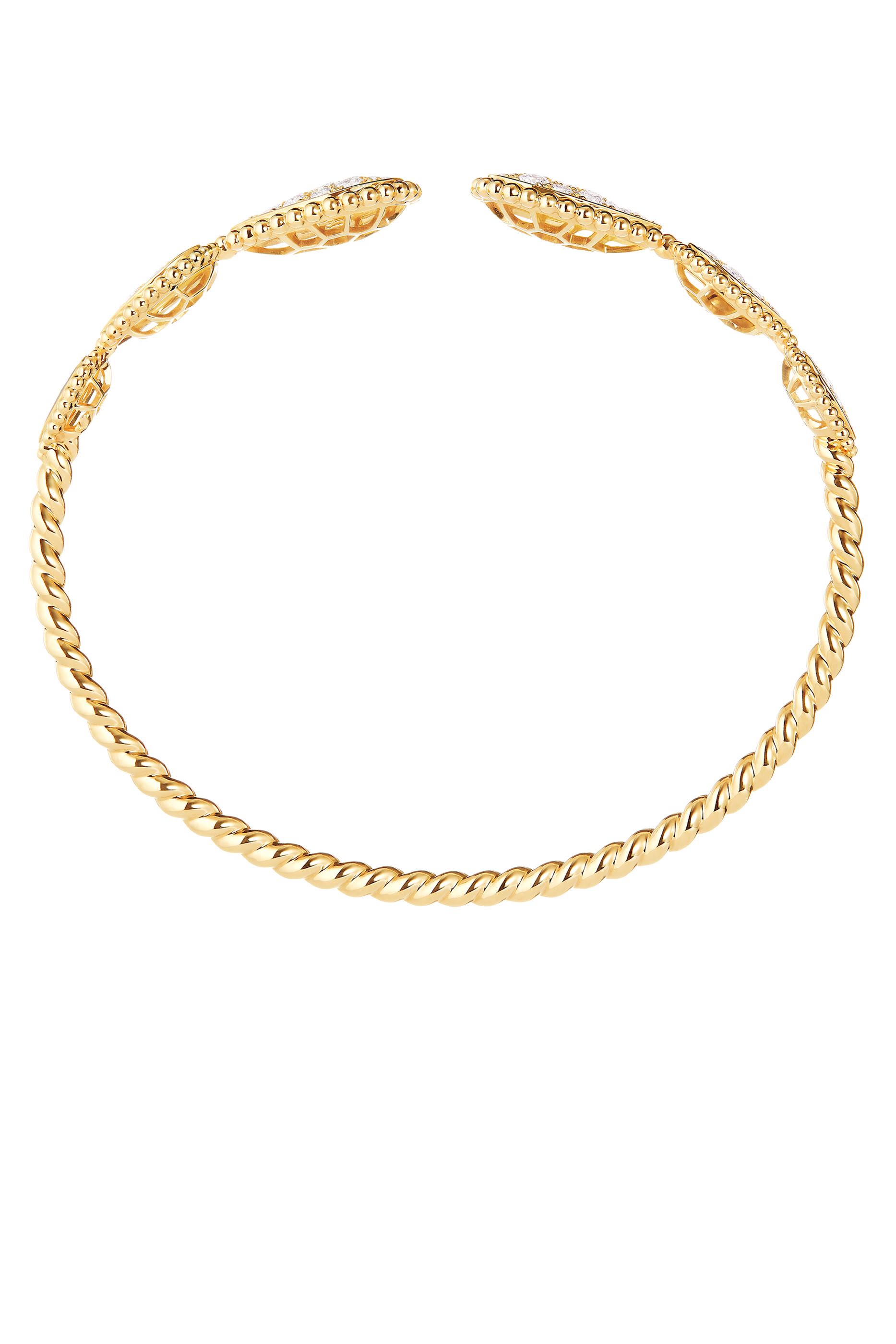 Serpent Boh&egrave;me Multi Motifs Bracelet, 18K Yellow Gold & Diamonds