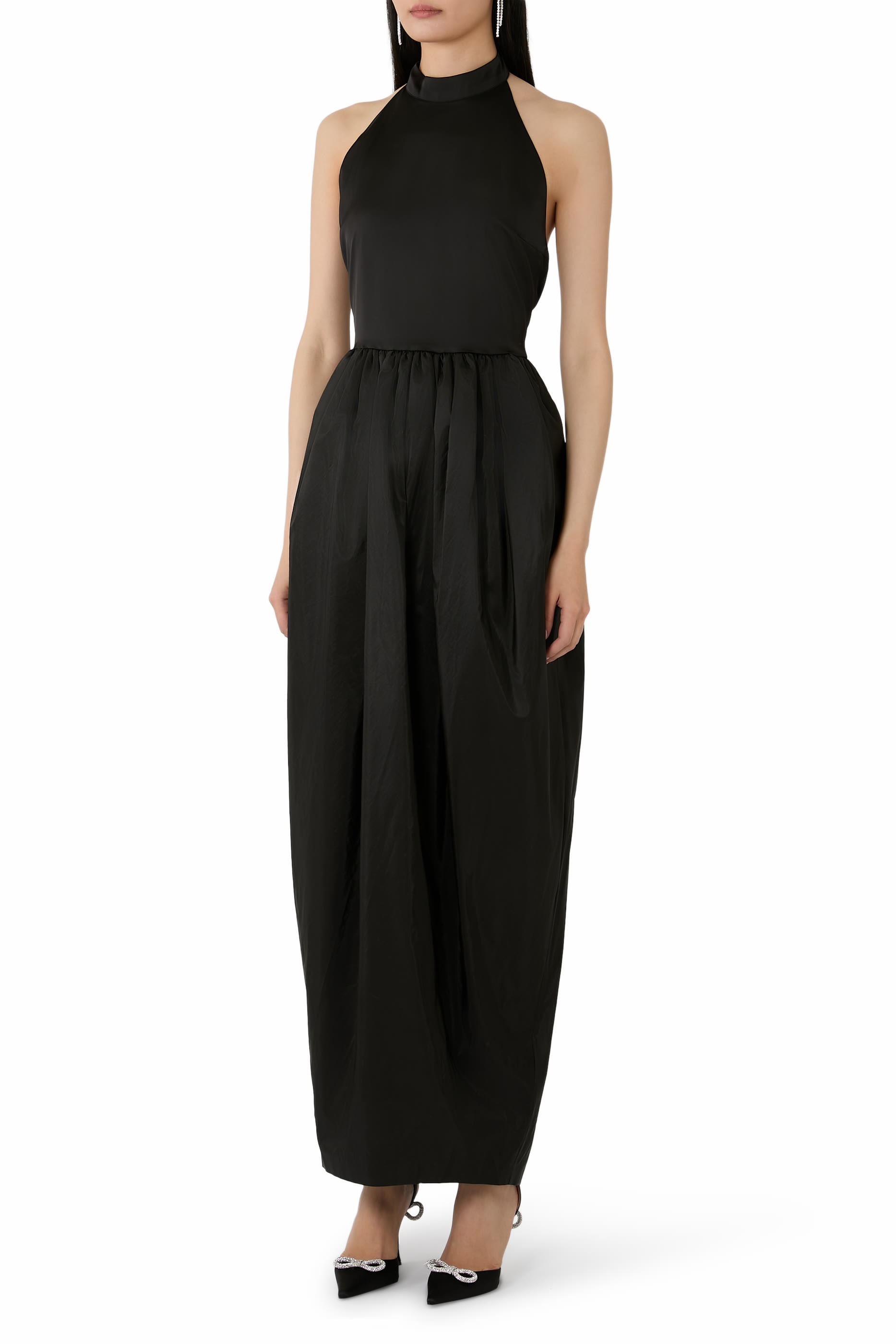 Satin Taffeta Maxi Dress 