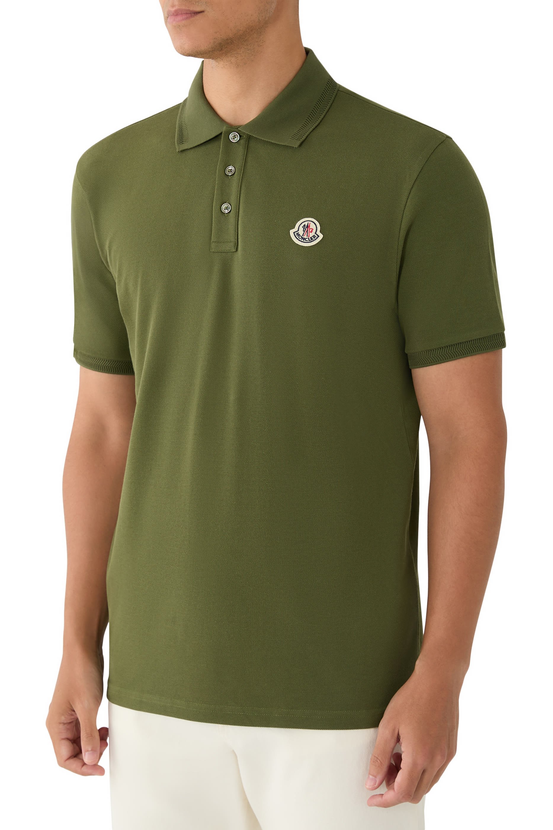 Logo Patch Cotton Polo Shirt