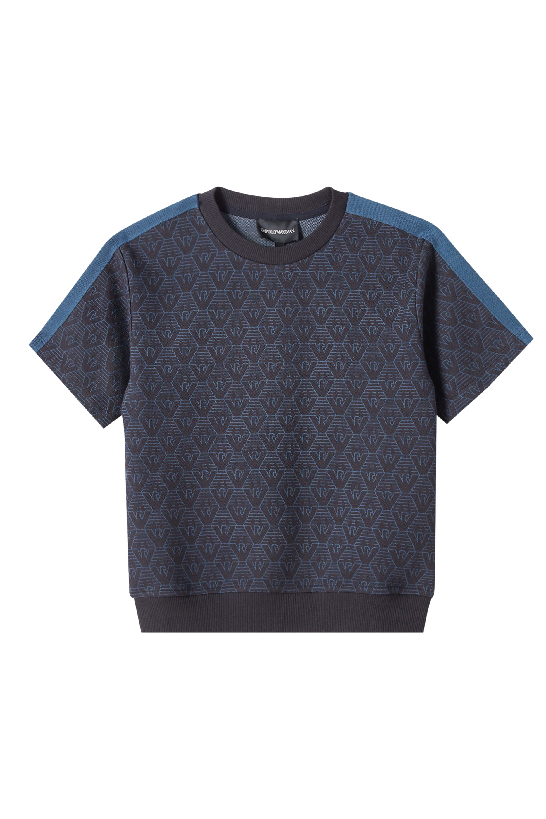 Kids All-Over Eagle Logo Jacquard Jersey T-Shirt