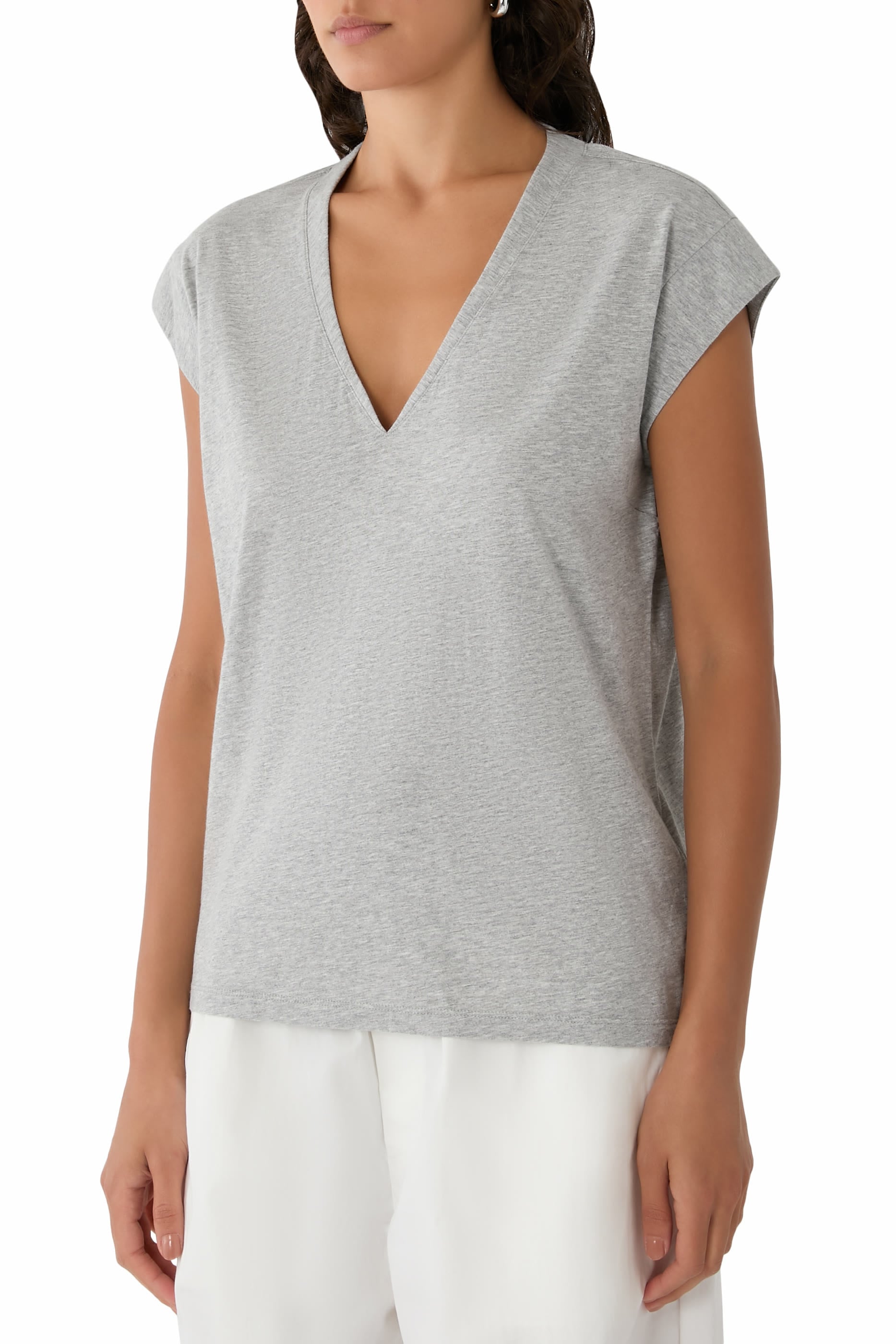 Le Mid-Rise V-Neck T-Shirt