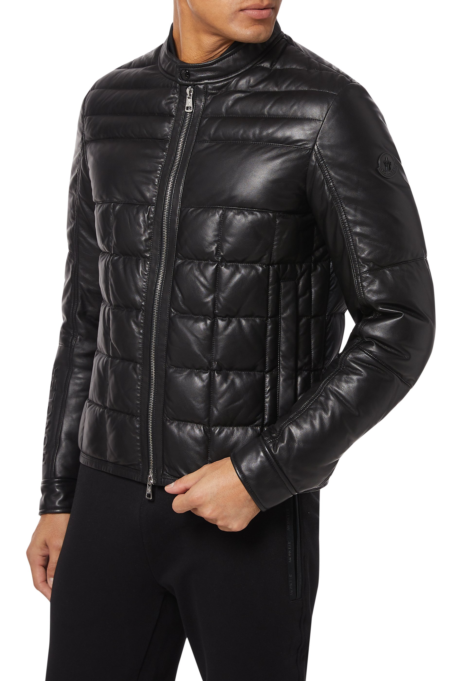 Buy Moncler Trionphe Quilted Leather Biker Jacket - Mens for AED 12065. ...