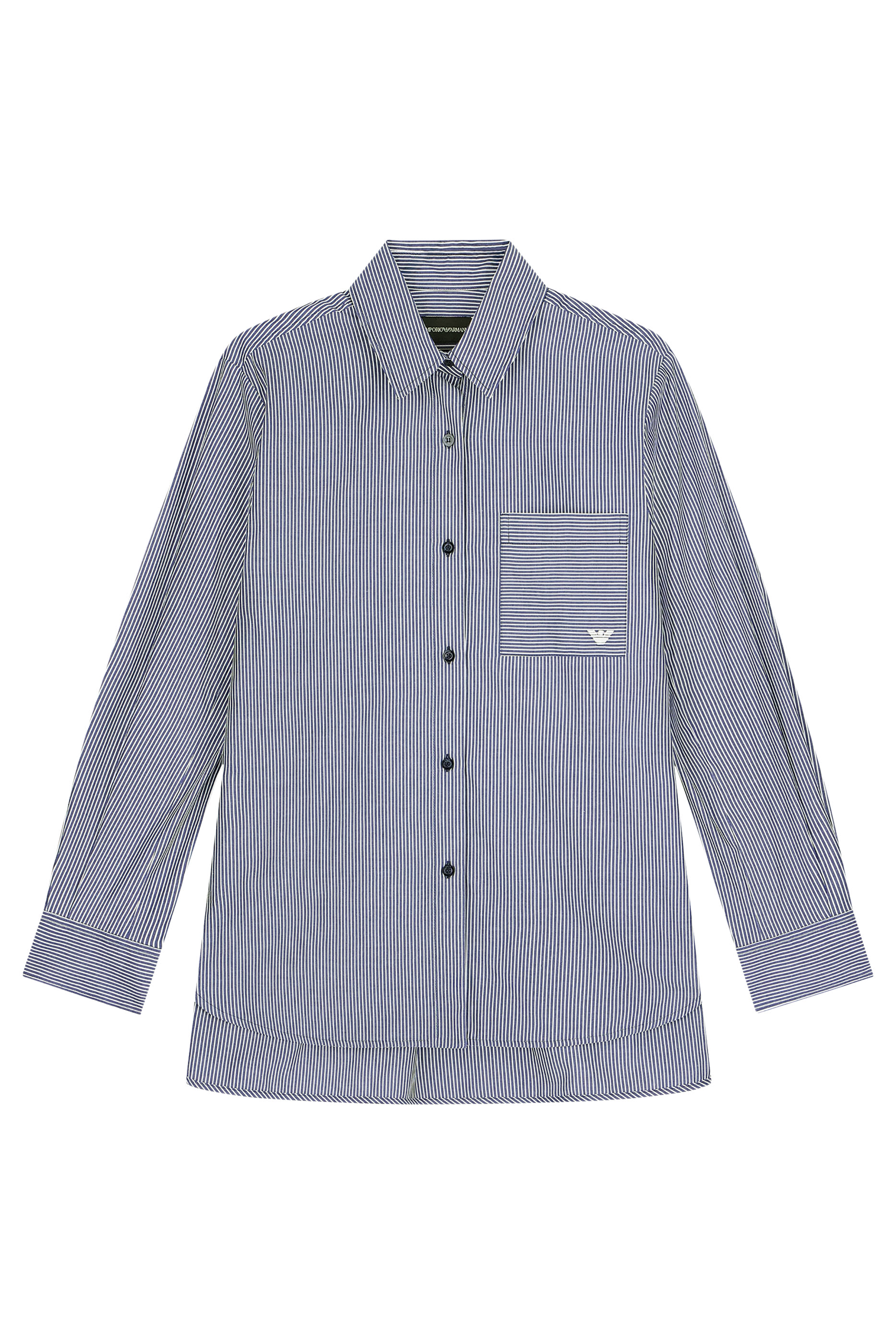 Single Chest Pocket Striped Shirt