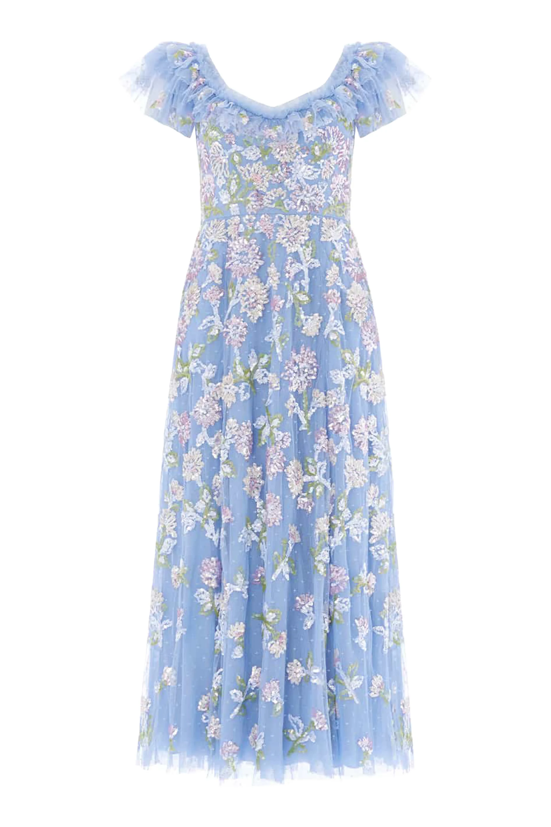 Sequin Dandelion Ruffle Ballerina Dress