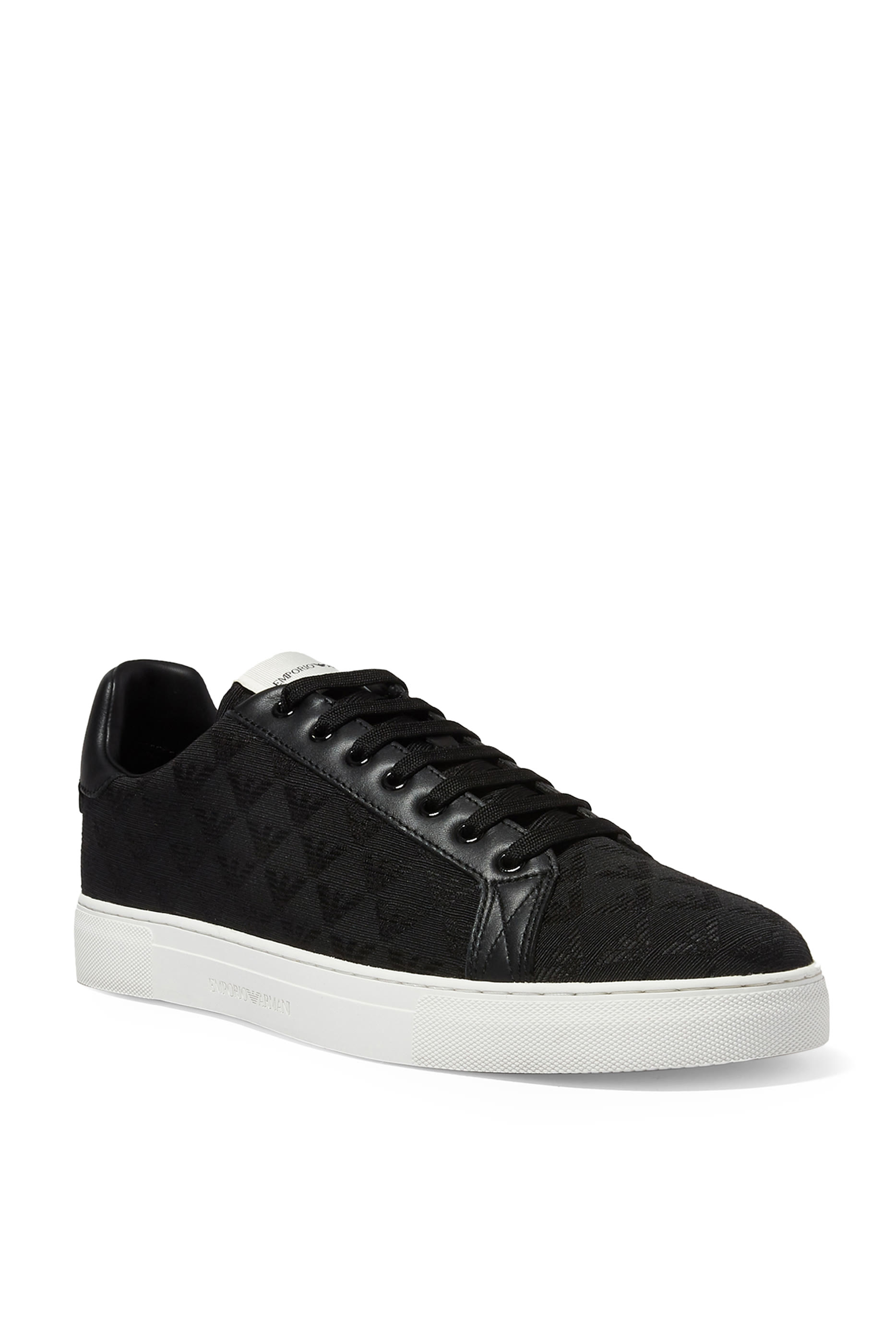 Quilted Eagle Jacquard Low-Top Sneakers