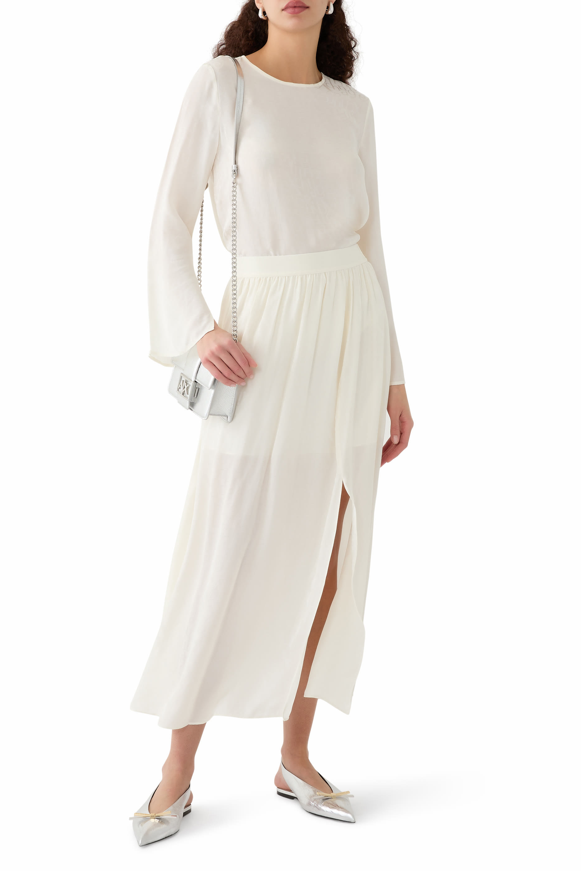 Longuette Voile Slit Skirt