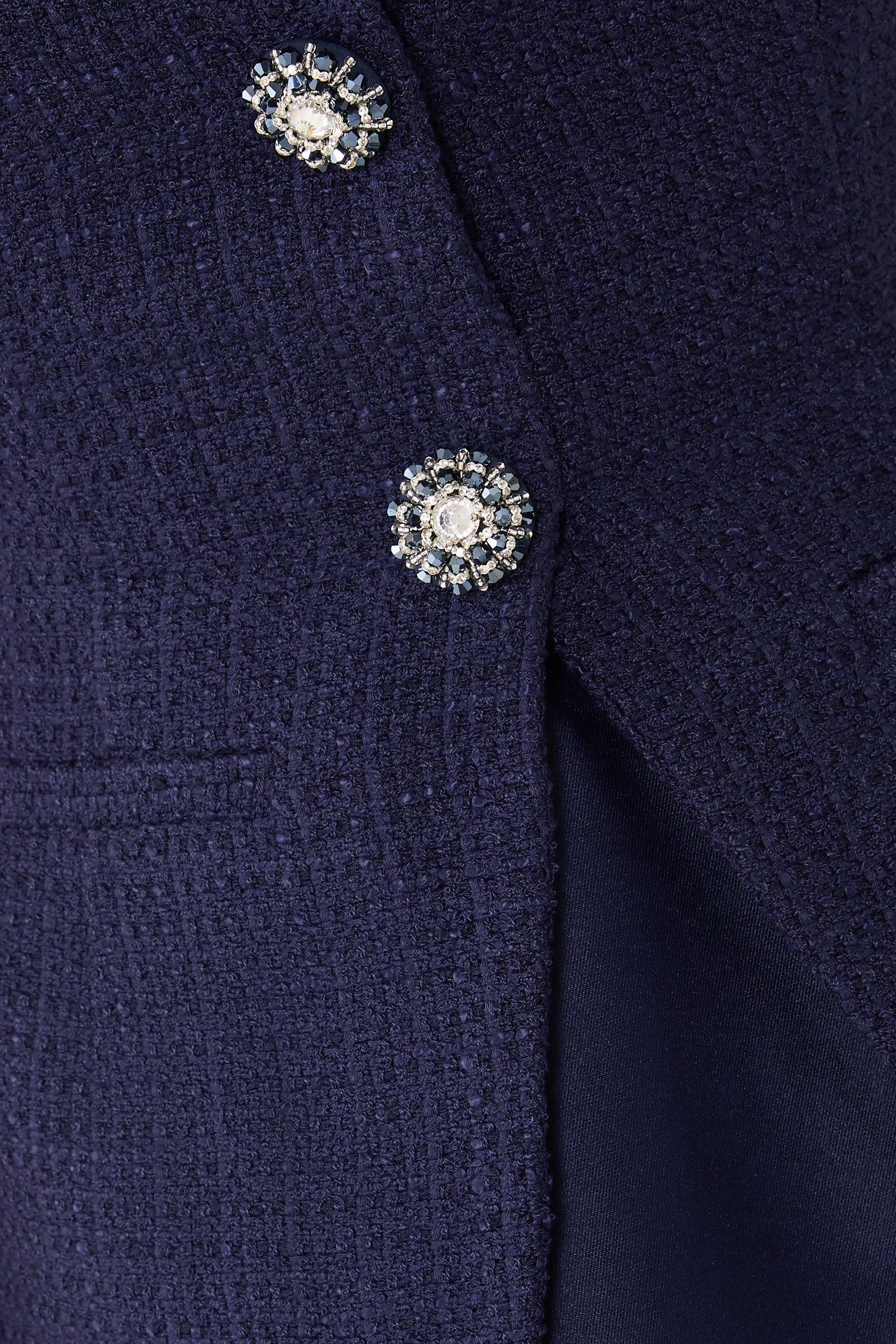 Boucle Taffeta Midi Dress