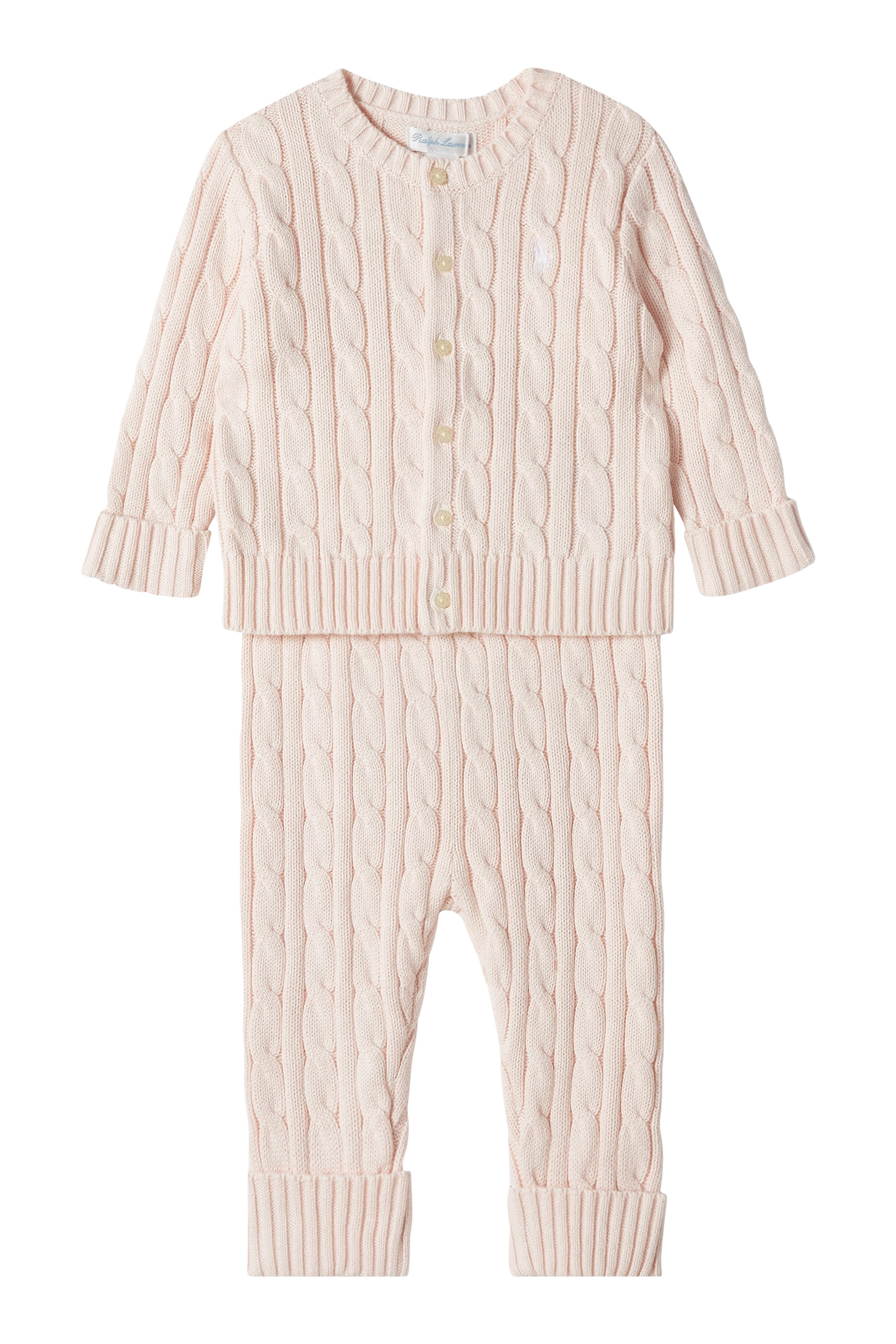 Kids Cotton Cardigan & Pants Set