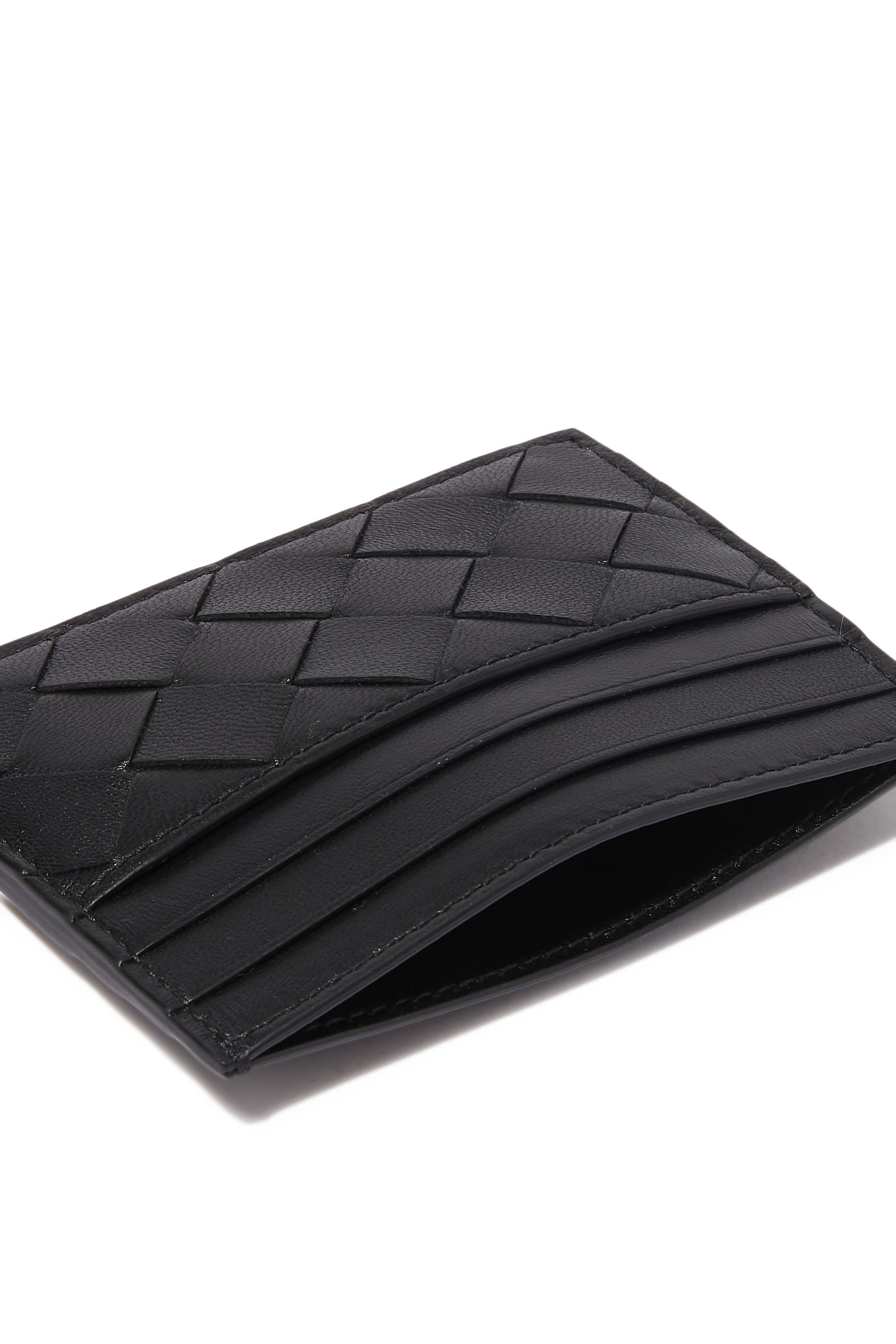 Intrecciato Leather Card Case