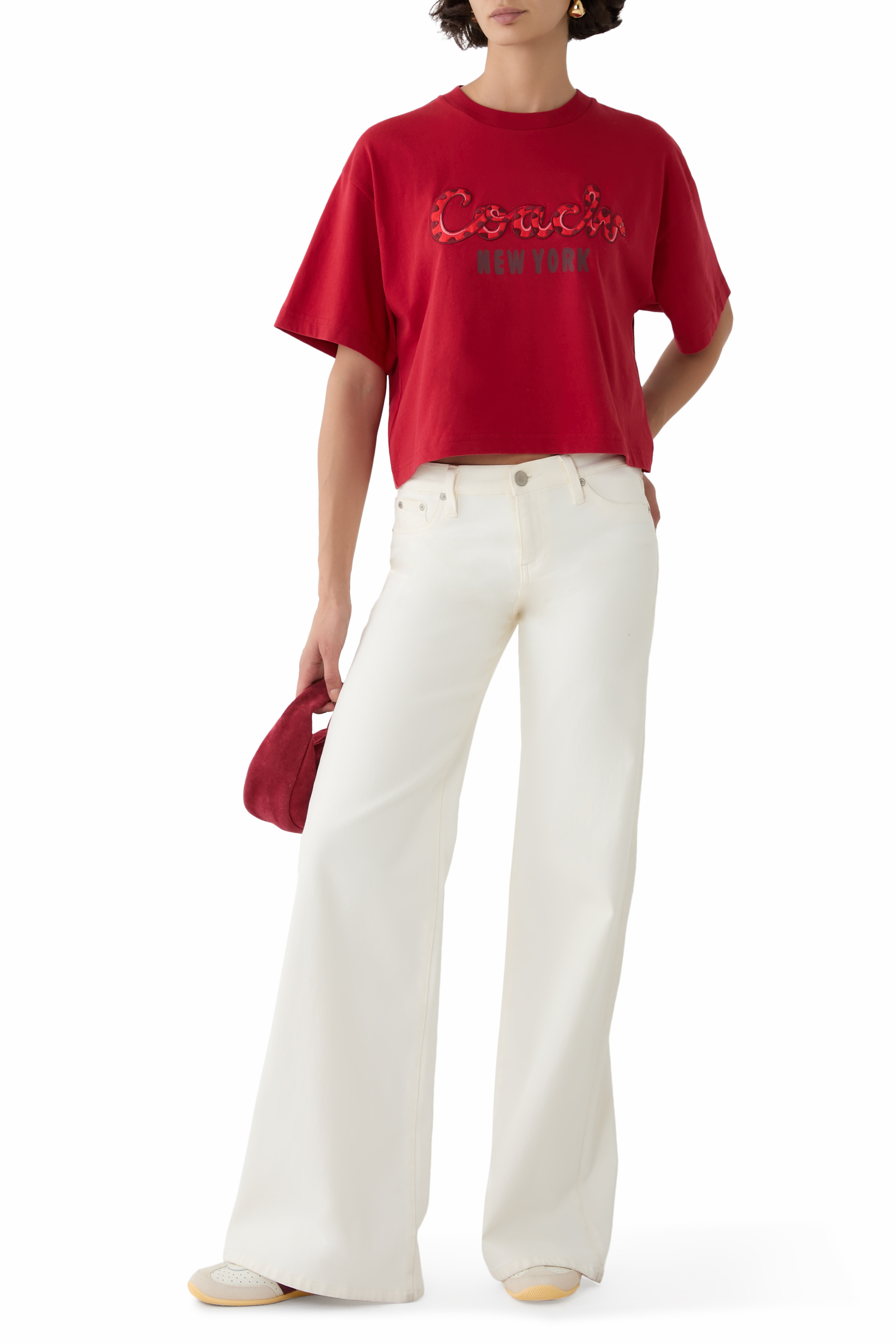 New Year Snake Script Crop T-Shirt