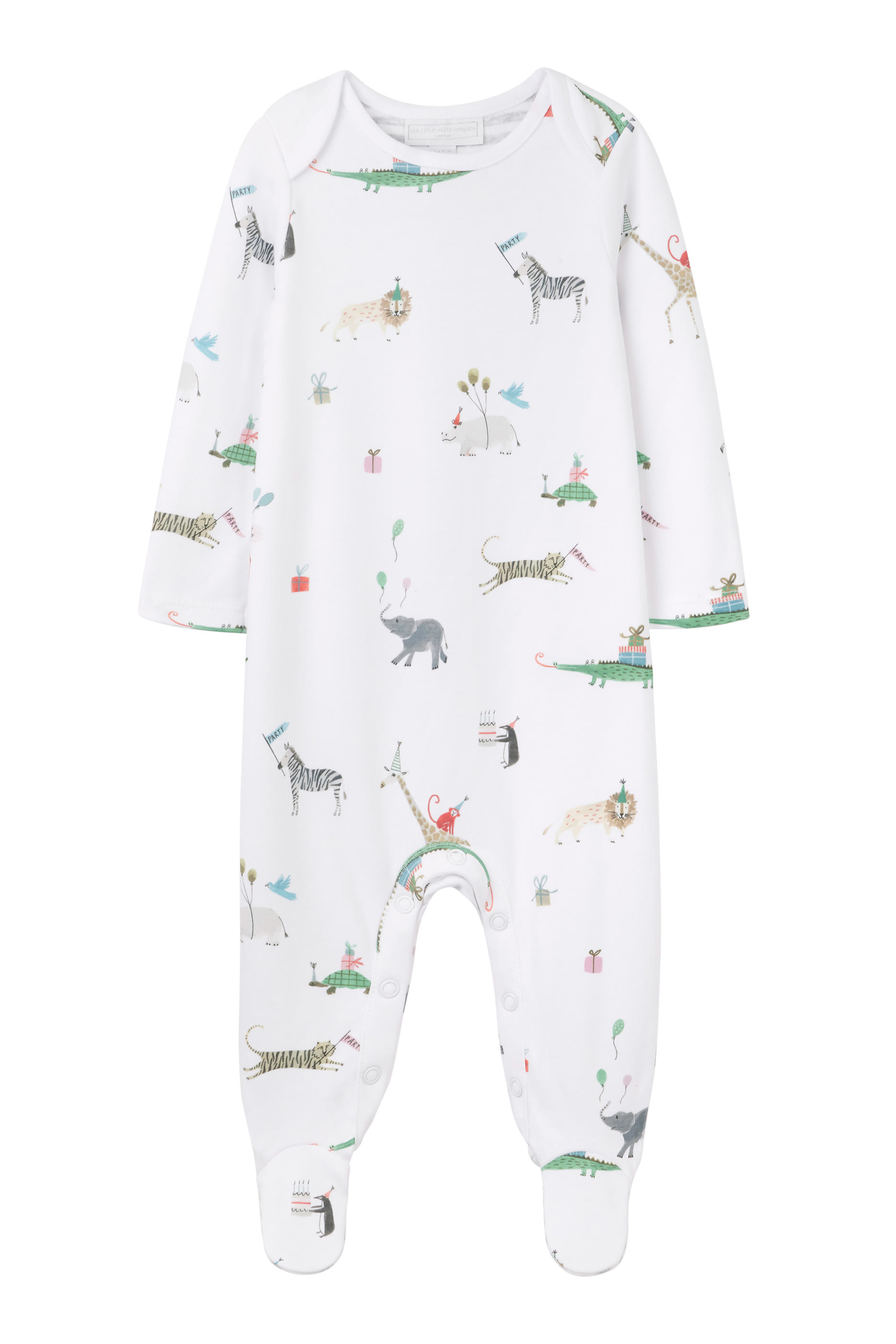 Kids Organic Cotton Party Animals Sleepsuit