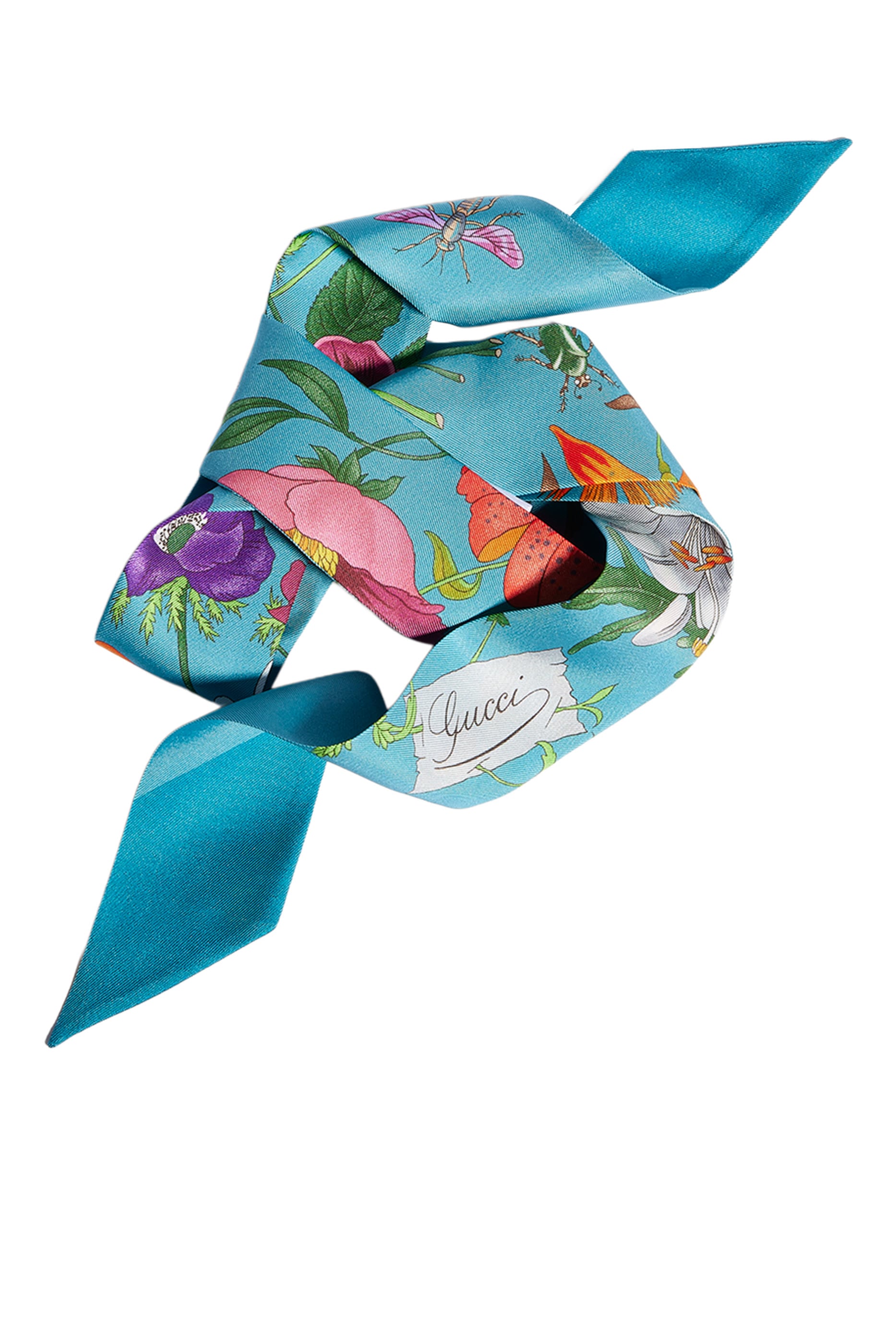 Allover Flora Print Ribbon