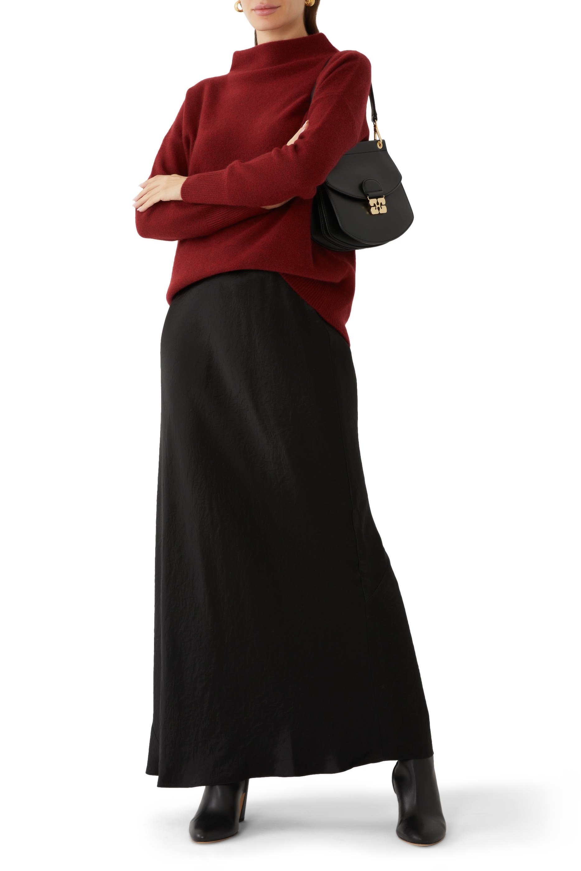 Plush Cashmere Funnel Neck Sweater