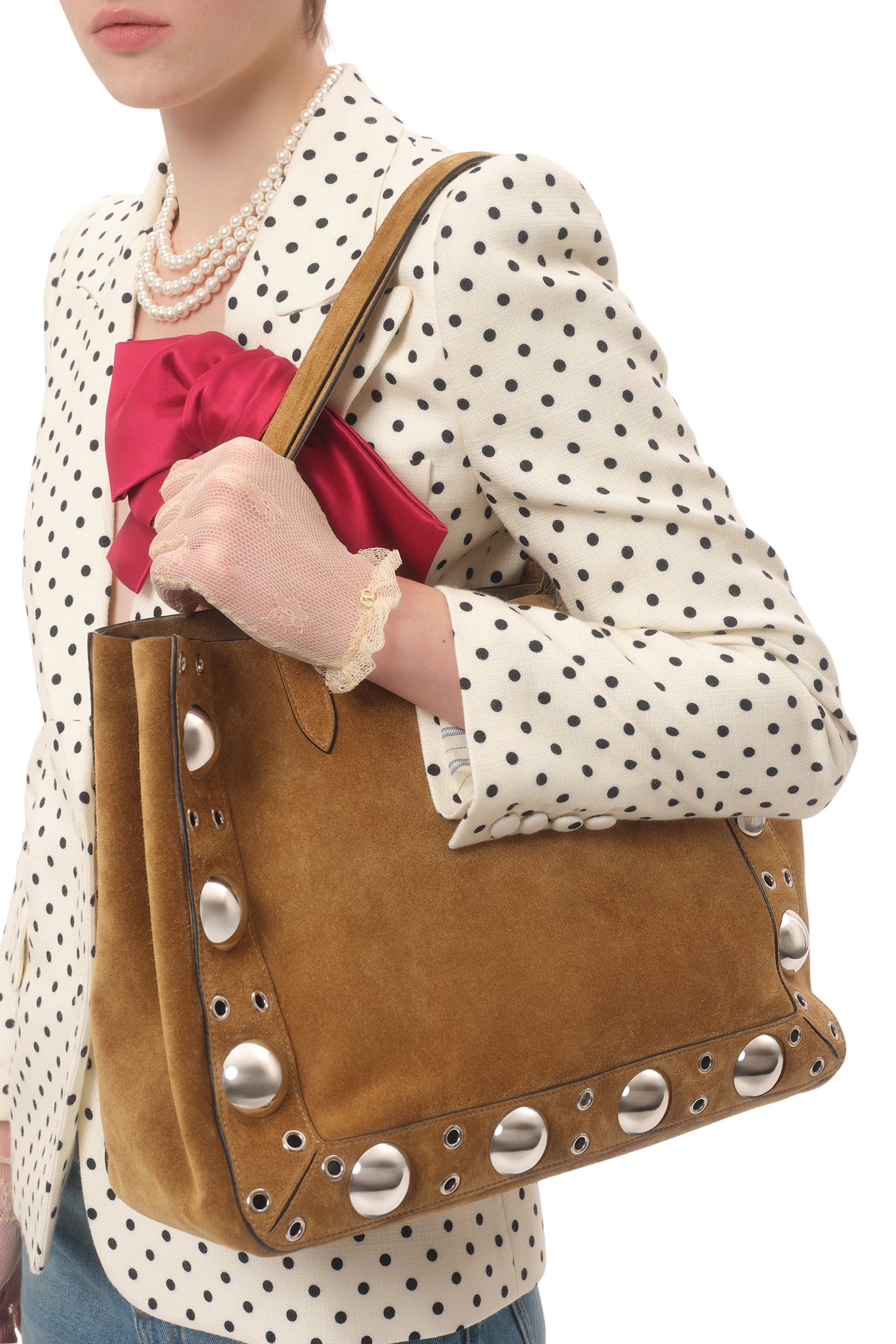 Medium Nellcôte Suede Shopping Bag