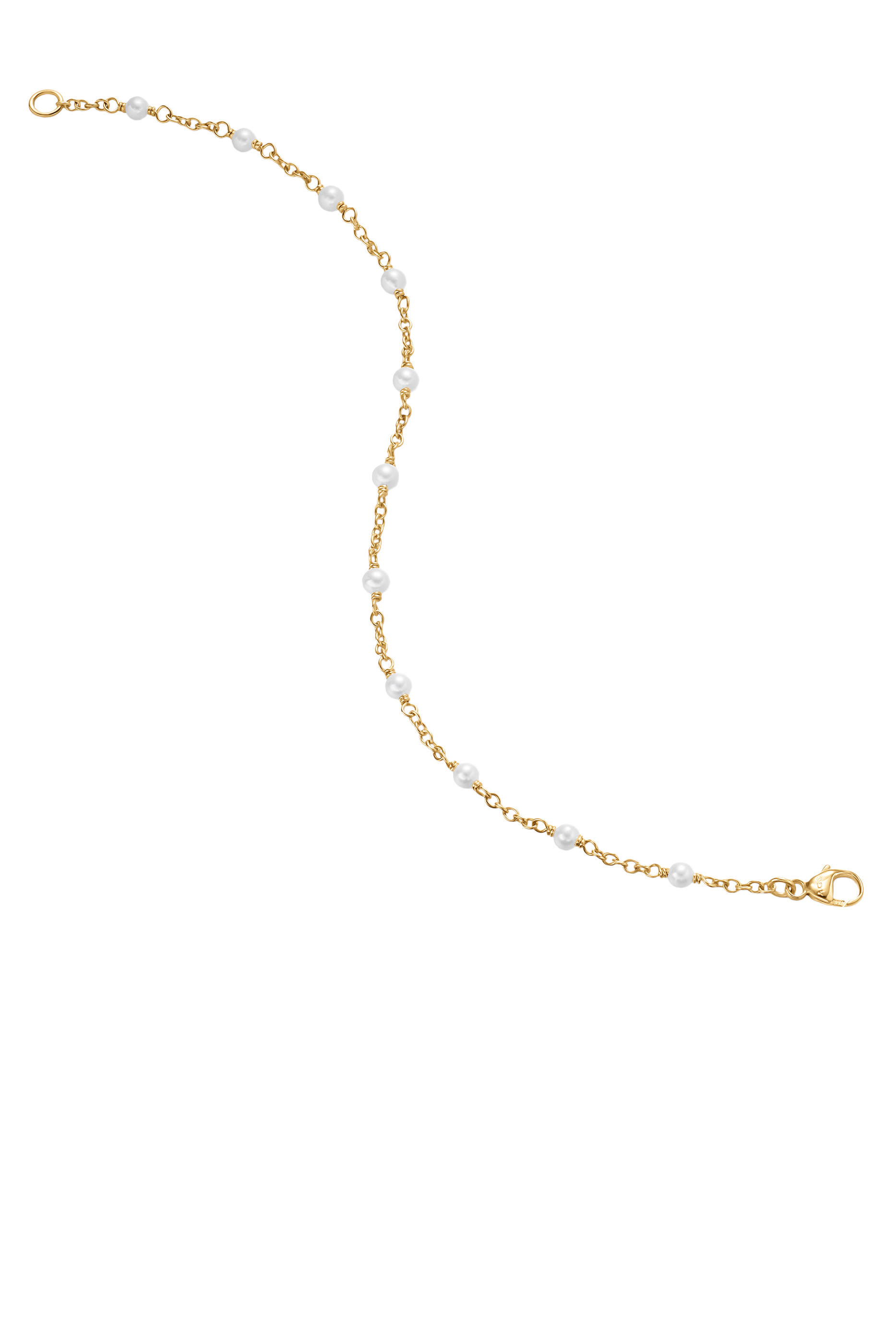 Pearl Classics Station Bracelet, 18k Yellow Gold & Pearls