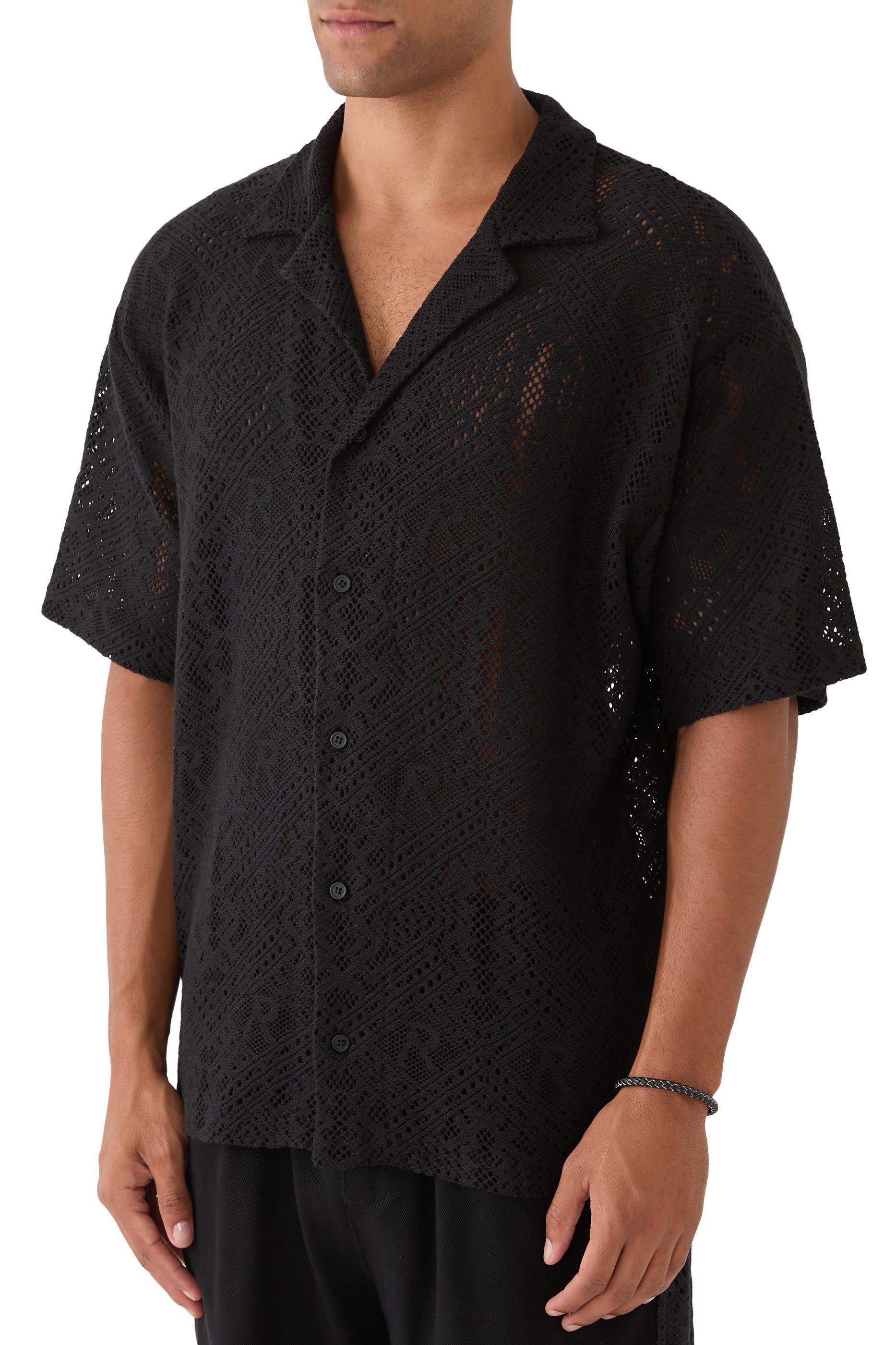 All-Over Crochet Shirt