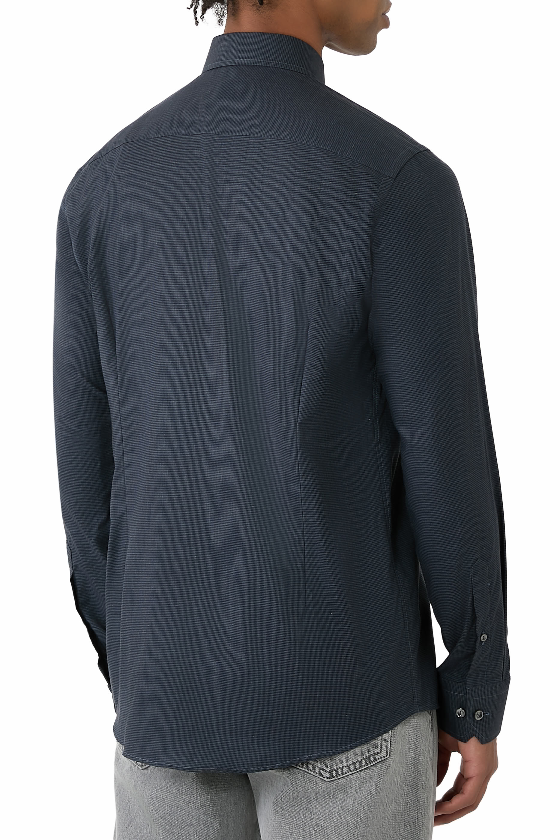 Micro Check Signature Flannel Shirt