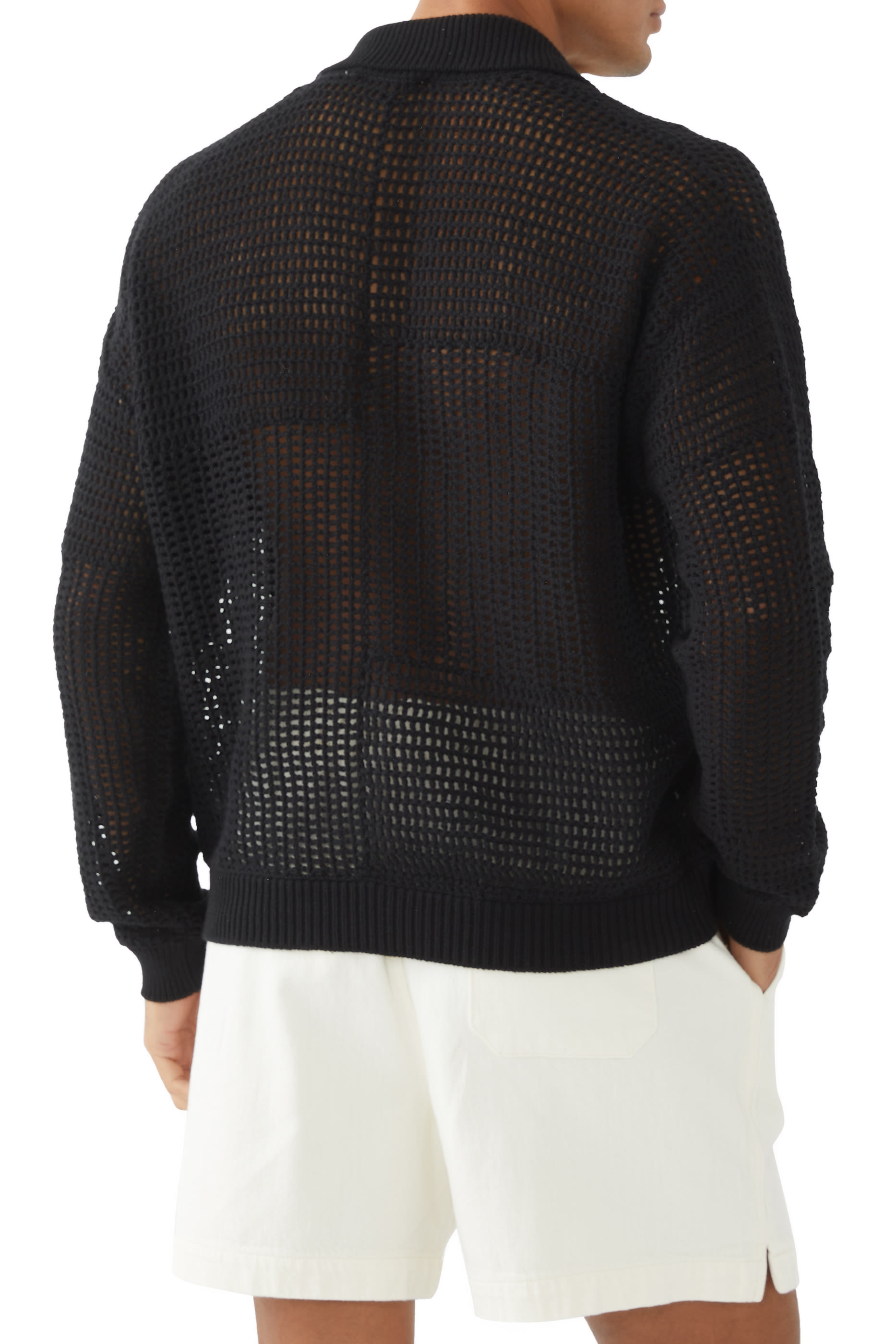Tonal Crochet Shirt