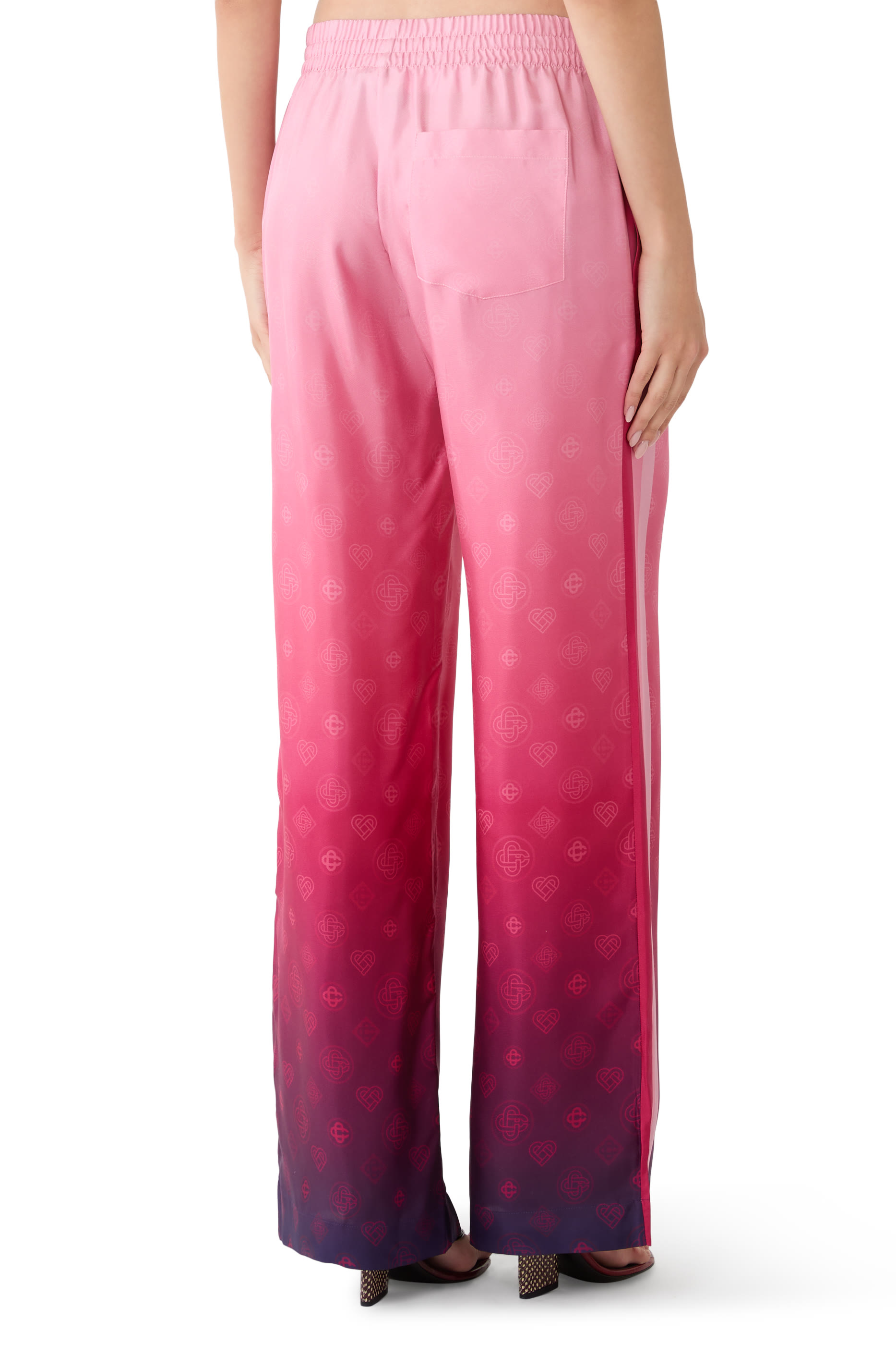 Monogram Silk Trousers