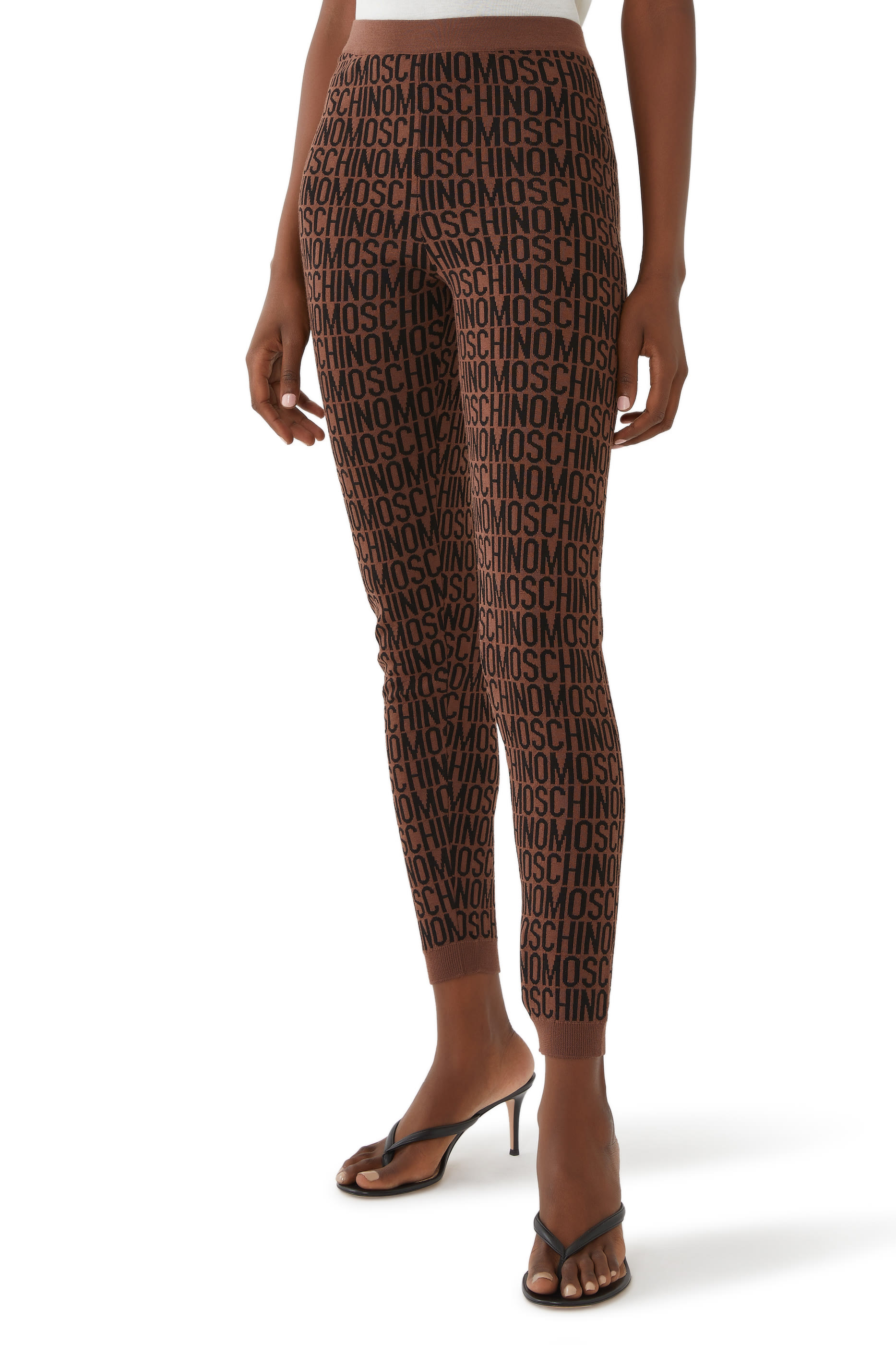 All-Over Logo Wool Leggings