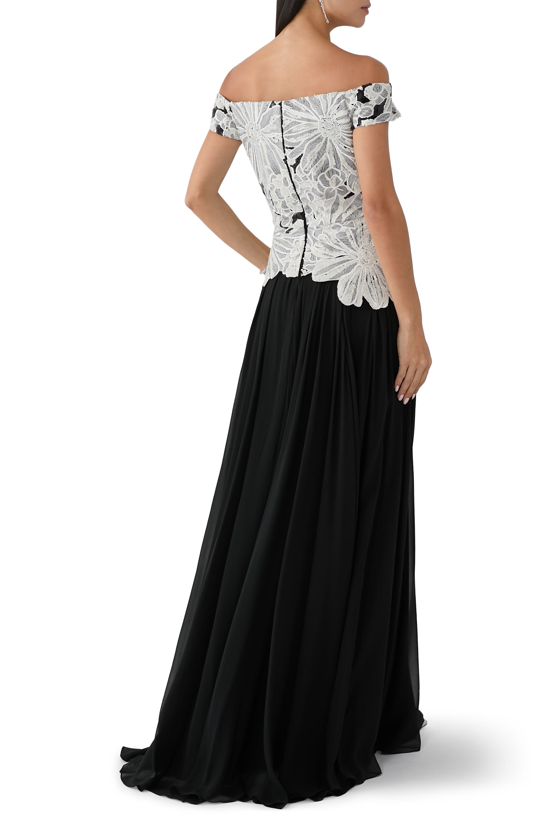 Sequin Embroidered Midi Dress