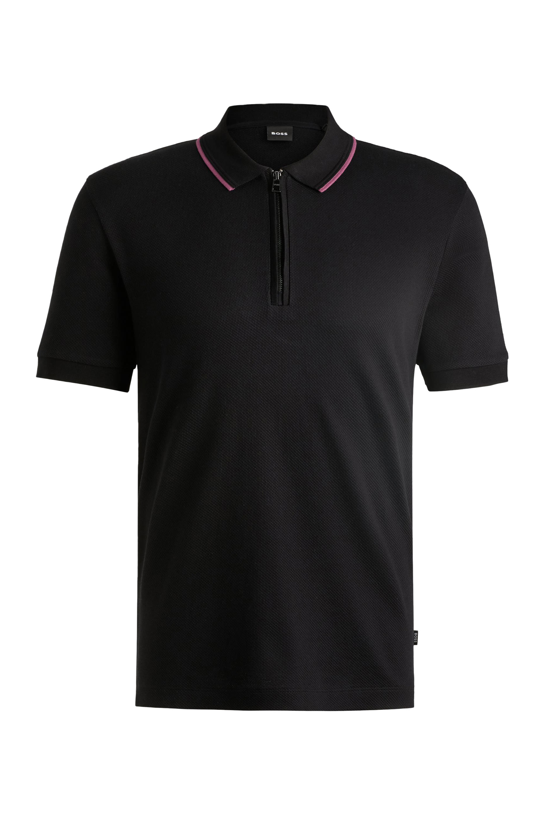 Structured-Cotton Polo Shirt with Zip Placket