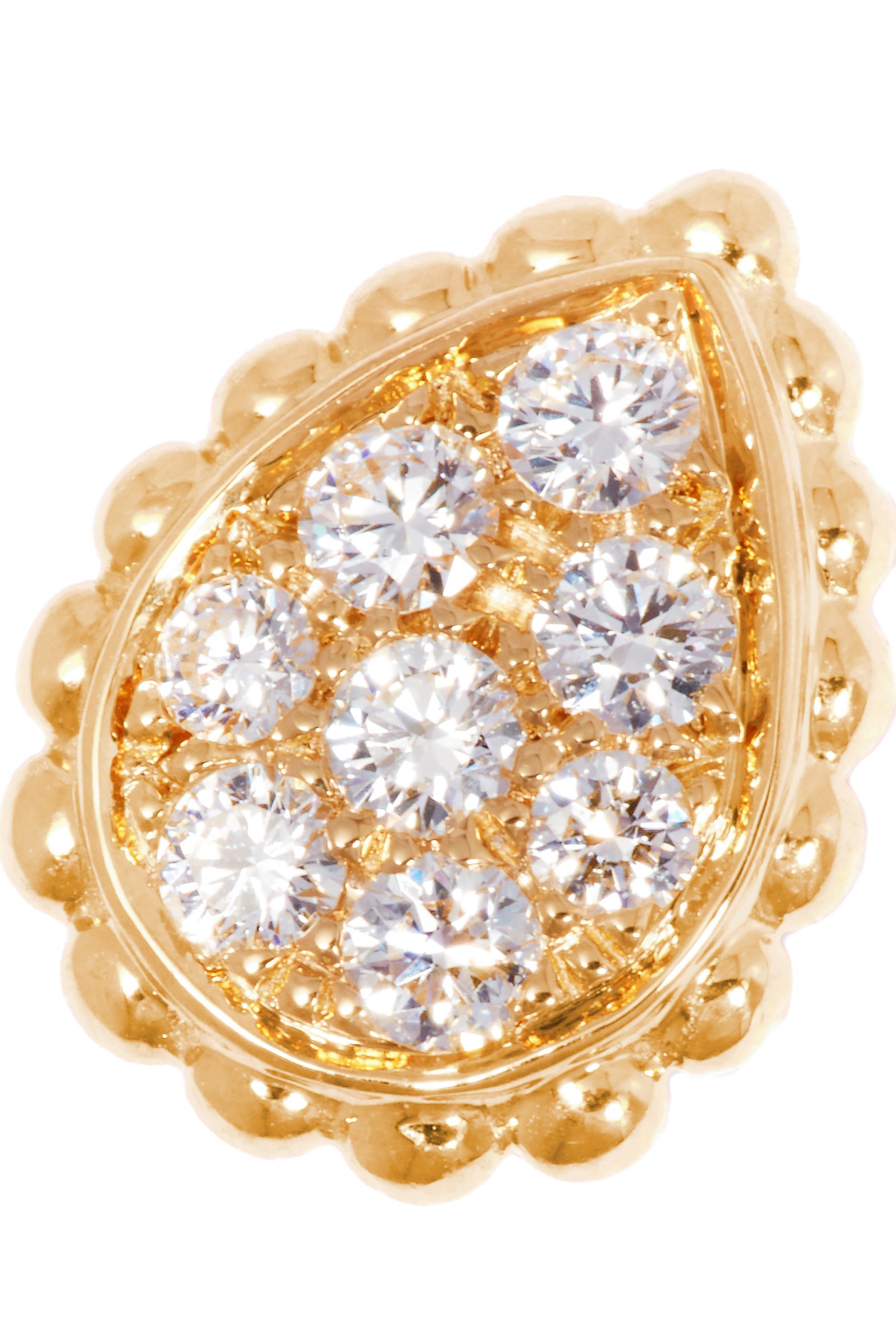 Serpent Boh&egrave;me S Motif Stud Earrings, 18k Yellow Gold & DIamonds