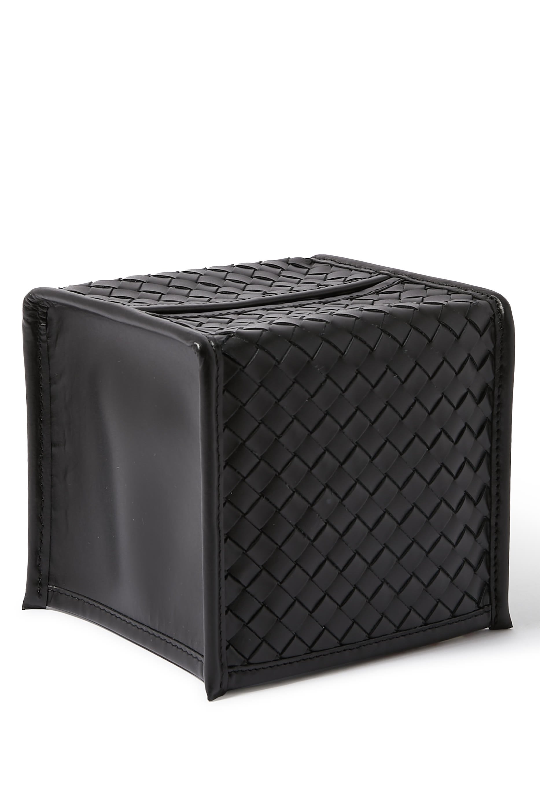 Hand Woven Leather Tissue Holder